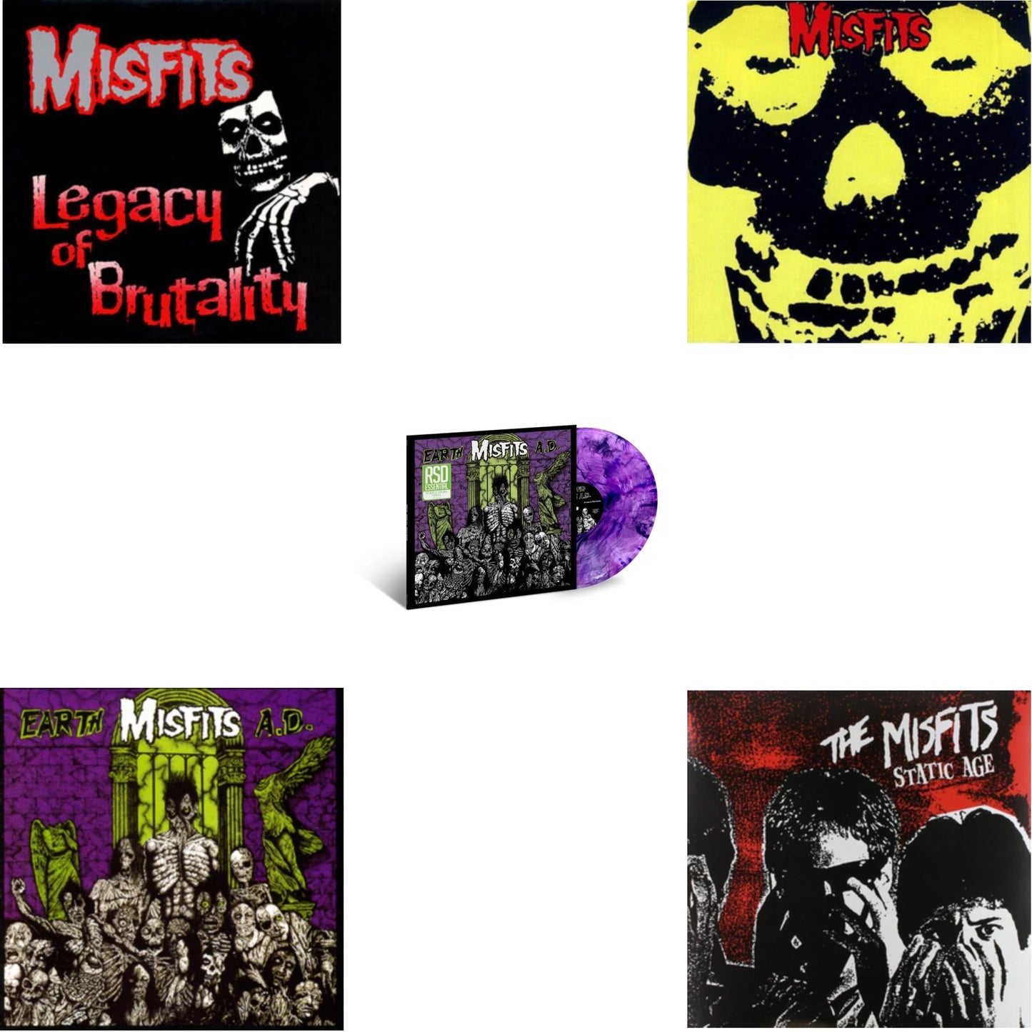 This is a 5 LP Vinyl SKU bundle.
1.This LP Vinyl is brand new.Format: LP VinylMusic Style: PunkThis item's title is: Legacy Of BrutalityArtist: MisfitsLabel: ASTRALWERKSBarcode: 017046190619Release Date: 4/2/1995
2.This LP Vinyl is brand new.