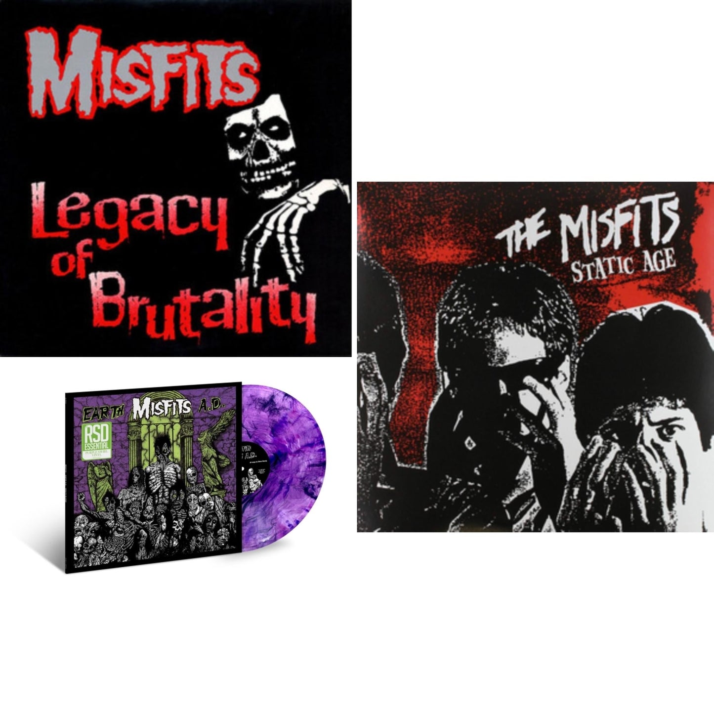 This is a 3 LP Vinyl SKU bundle.
1.This LP Vinyl is brand new.Format: LP VinylMusic Style: PunkThis item's title is: Legacy Of BrutalityArtist: MisfitsLabel: ASTRALWERKSBarcode: 017046190619Release Date: 4/2/1995
2.This LP Vinyl is brand new.