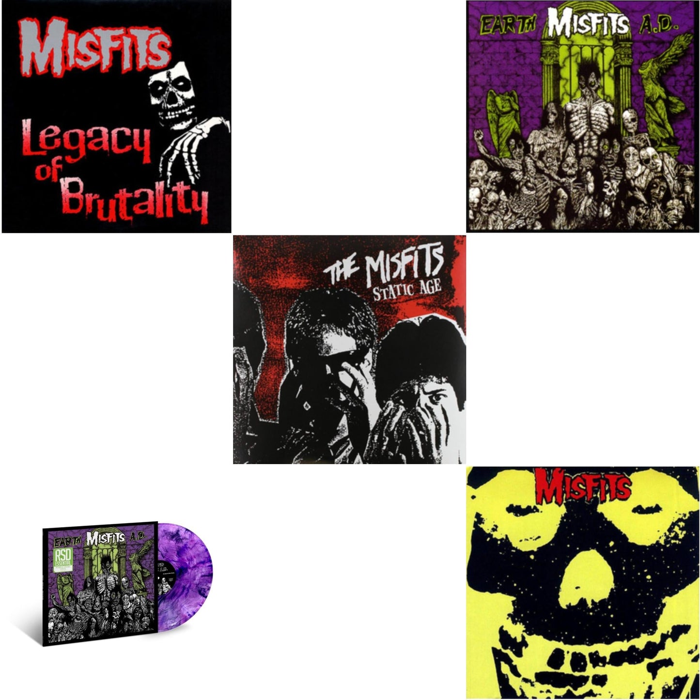 This is a 5 LP Vinyl SKU bundle.
1.This LP Vinyl is brand new.Format: LP VinylMusic Style: PunkThis item's title is: Legacy Of BrutalityArtist: MisfitsLabel: ASTRALWERKSBarcode: 017046190619Release Date: 4/2/1995
2.This LP Vinyl is brand new.