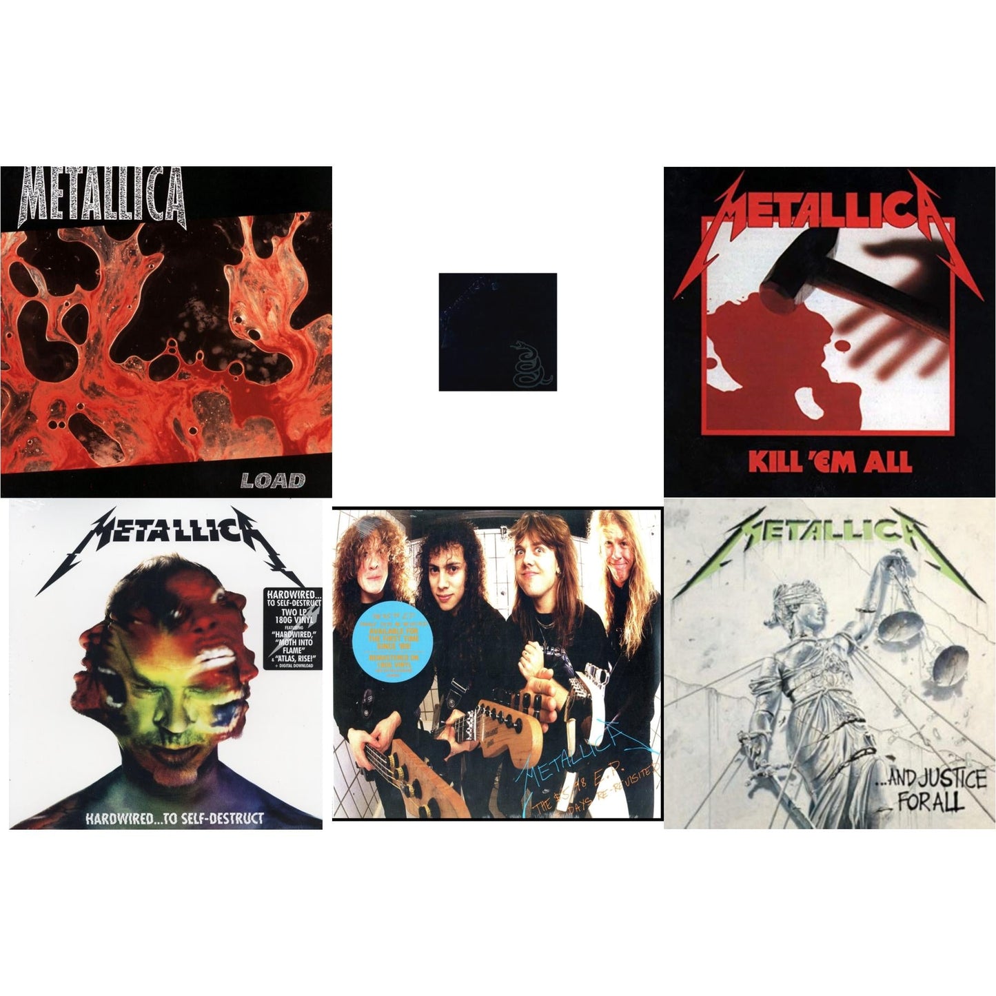 Load (Remastered/2LP/180G) & Metallica (Remastered/2LP) & Kill Em All (180G) & Hardwired To Self-Destruct (2LP/180G/Dl Card) & $5.98 Ep: Garage Days Re-Revisited (Remastered) & And Justice For All (Remastered)
