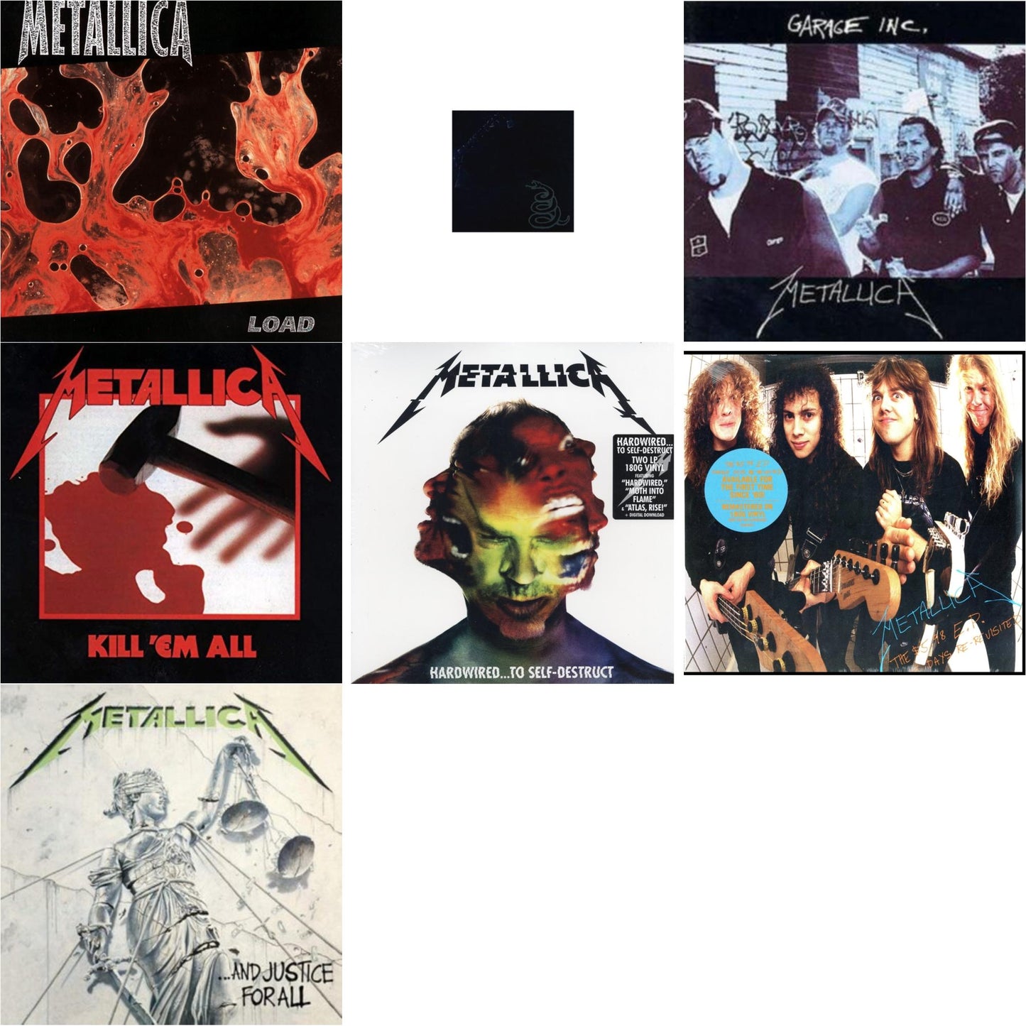 Load (Remastered/2LP/180G) & Metallica (Remastered/2LP) & Garage Inc. & Kill Em All (180G) & Hardwired To Self-Destruct (2LP/180G/Dl Card) & $5.98 Ep: Garage Days Re-Revisited (Remastered) & And Justice For All (Remastered)