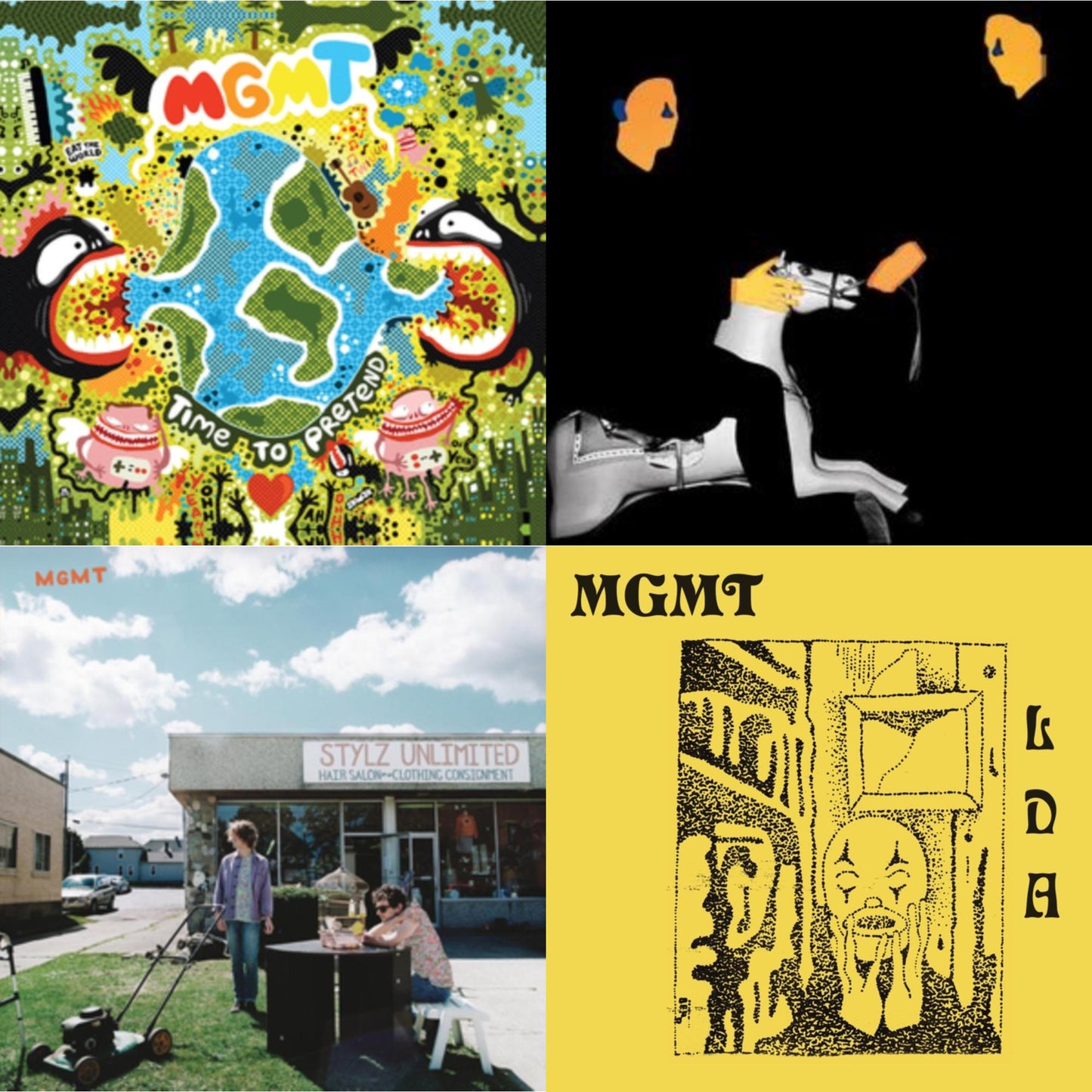 Time To Pretend (20Th Anniversary/Ep/Banana Yellow LP Vinyl) & Loss Of Life (Black & Grey Splatter LP Vinyl/140G) & Mgmt (180G/Dl Card) & Little Dark Age (X) (2LP/180G/Dl Card)