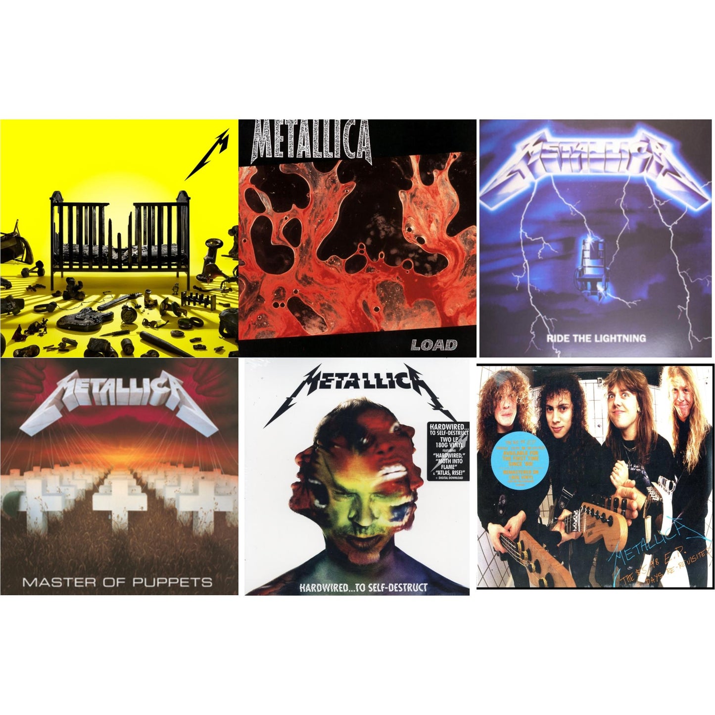 72 Seasons (2LP) & Load (Remastered/2LP/180G) & Ride The Lightning (180G) & Master Of Puppets (Remastered) & Hardwired To Self-Destruct (2LP/180G/Dl Card) & $5.98 Ep: Garage Days Re-Revisited (Remastered)