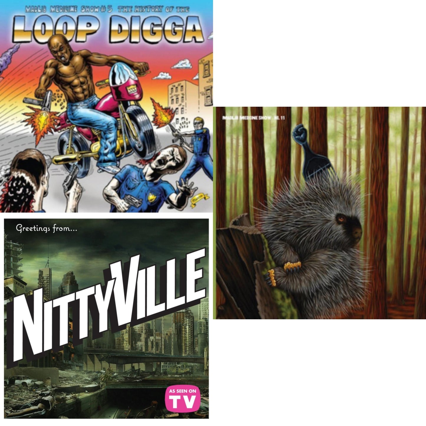 Medicine Show No. 5 - History Of The Loop Digga: 1990-2000 (2LP/Sky Blue Vinyl) (I) & Channel 85 Presents Nittyville: Season 1 & Low Budget High Fi Music (Color LP Vinyl)
