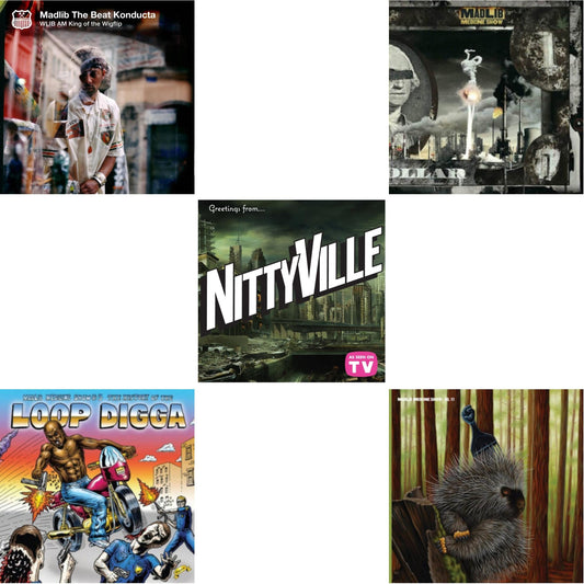 Wlib Am: King Of The Wigflip & Medicine Show No. 5 - History Of The Loop Digga: 1990-2000 (2LP/Sky Blue Vinyl) (I) & Channel 85 Presents Nittyville: Season 1 & Before The Verdict (Gold Vinyl/2LP) & Low Budget High Fi Music (Color LP Vinyl)