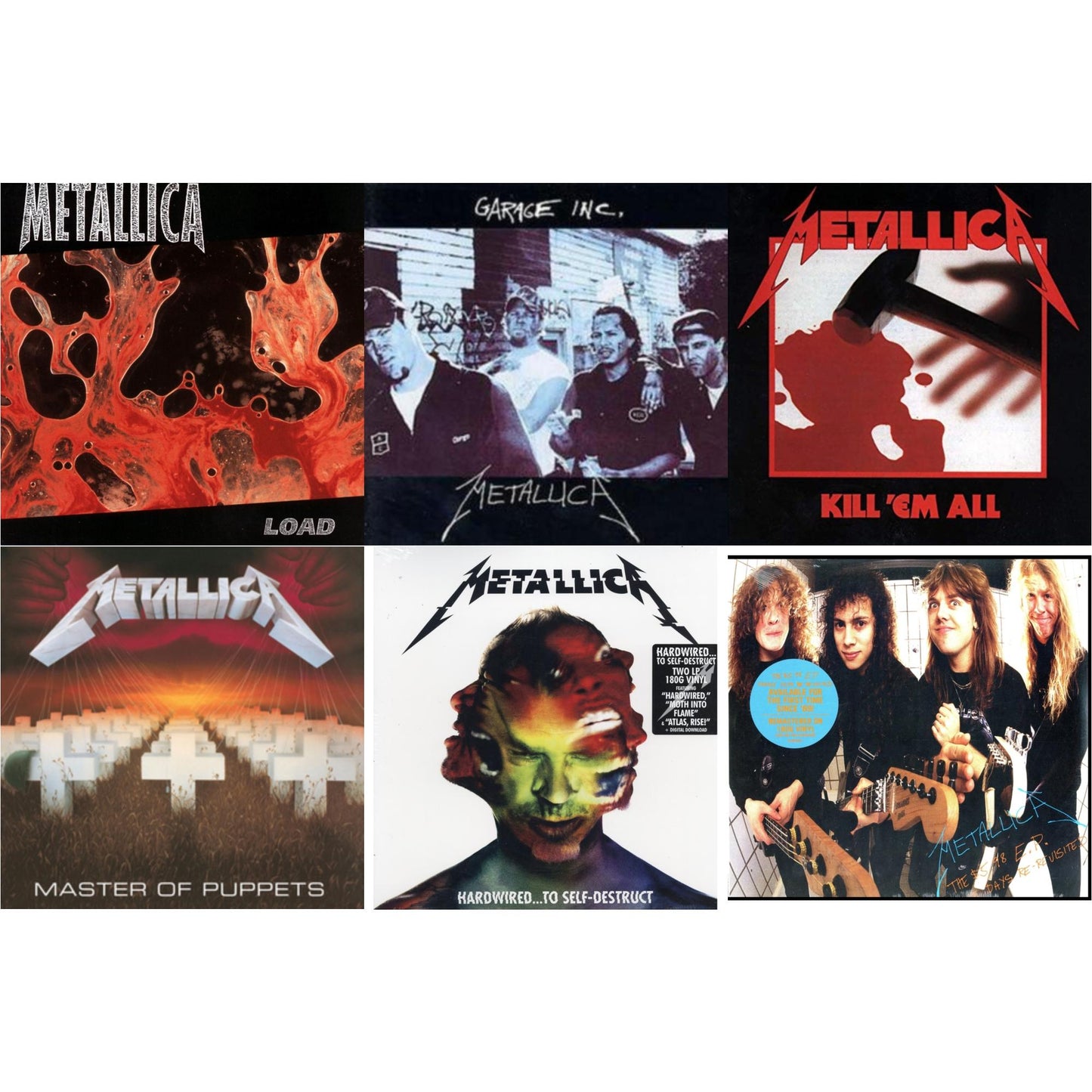 Load & Garage Inc. & Kill Em All (180G) & Master Of Puppets (Remastered) & Hardwired To Self-Destruct (2LP/180G/Dl Card) & $5.98 Ep: Garage Days Re-Revisited (Remastered)