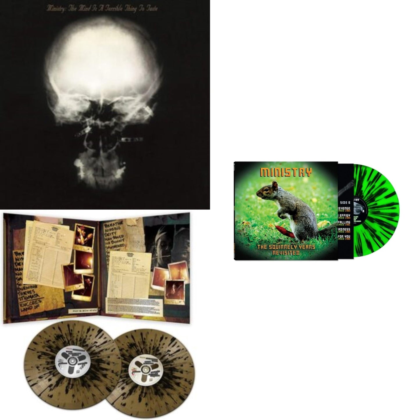 Mind Is A Terrible Thing To Taste (180G) & Live Necronomicon (Black & Gold Splatter Vinyl/2LP) & Squirrely Years Revisited (Green & Black Splatter LP Vinyl)