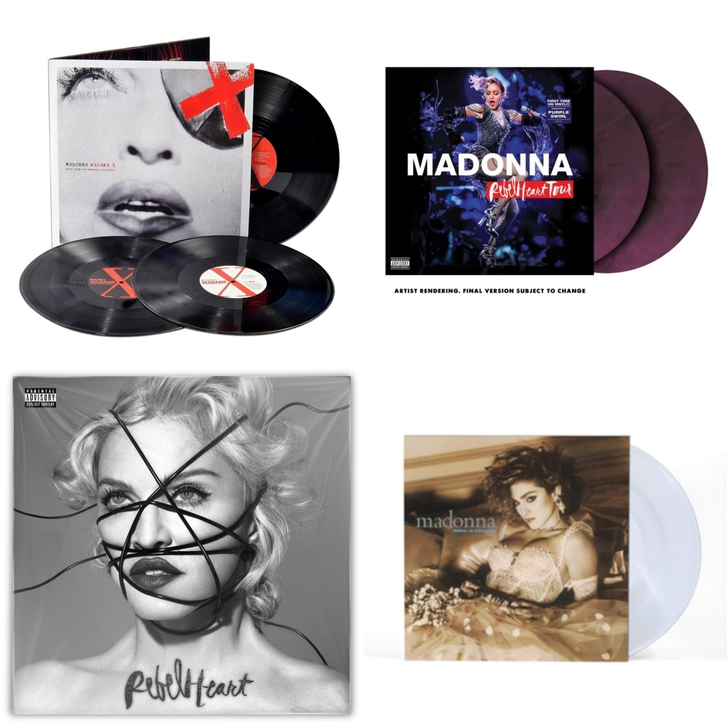 Rebel Heart Tour (X) (Purple Galaxy Swirl Vinyl/2LP) & Rebel Heart & Madame X (Live) (3LP) & Like A Virgin