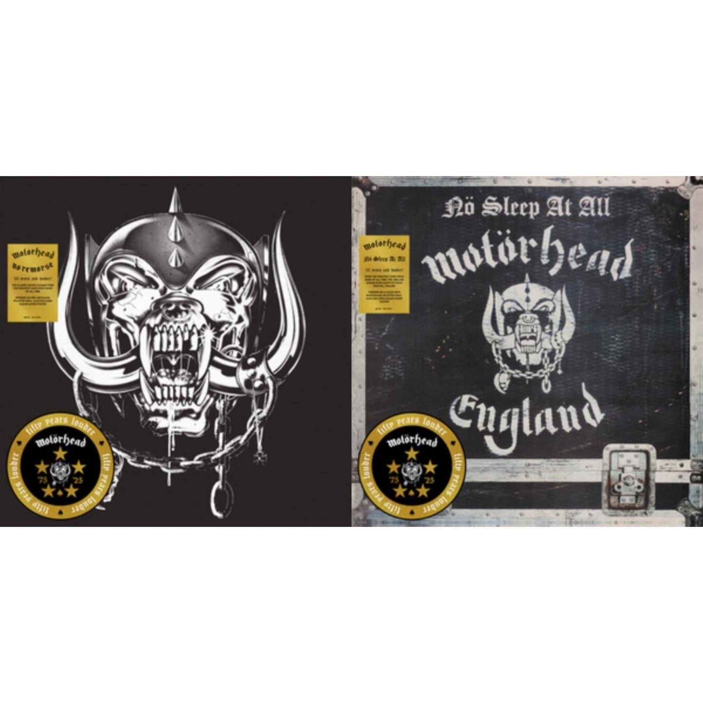 No Remorse (50Th Anniversary) (Red/Black Splatter Vinyl/2LP) & No Sleep At All (50Th Anniversary) (Clear/Black-White Splatter LP Vinyl)