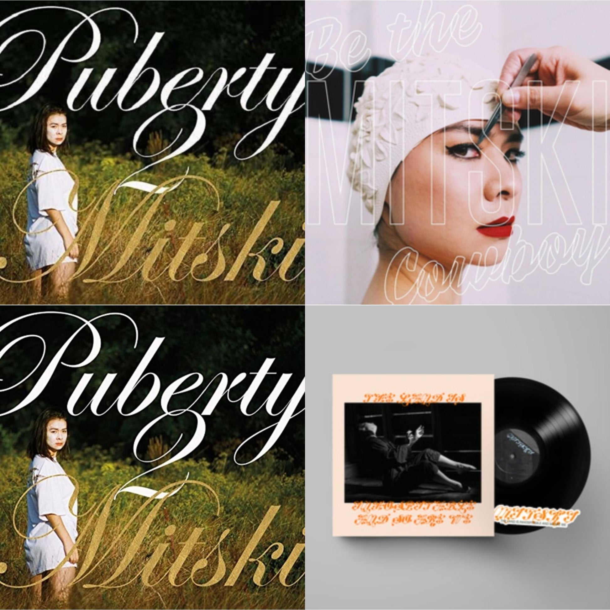 This is a 4 LP Vinyl SKU bundle.
1.This LP Vinyl is brand new.Format: LP VinylMusic Style: Indie RockThis item's title is: Puberty 2Artist: MitskiLabel: DEAD OCEANSBarcode: 656605142319Release Date: 6/17/2016
2.This LP Vinyl is brand new.