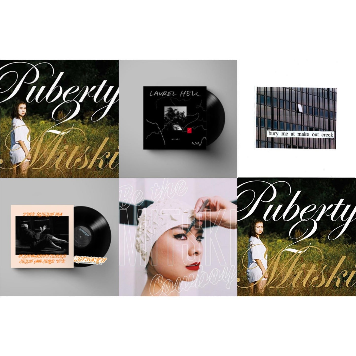 This is a 6 LP Vinyl SKU bundle.
1.This LP Vinyl is brand new.Format: LP VinylMusic Style: Indie RockThis item's title is: Puberty 2Artist: MitskiLabel: DEAD OCEANSBarcode: 656605142319Release Date: 6/17/2016
2.This LP Vinyl is brand new.