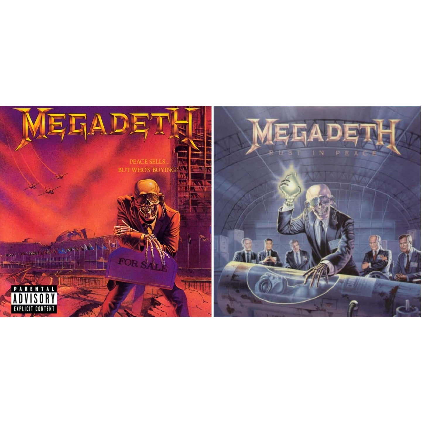 This is a 2 LP Vinyl SKU bundle.
1.This LP Vinyl is brand new.Format: LP VinylMusic Style: Heavy MetalThis item's title is: Peace Sells But Who's BuyingArtist: MegadethLabel: CAPITOLBarcode: 077771252617Release Date: 10/28/2008
2.This LP Vinyl is brand new.