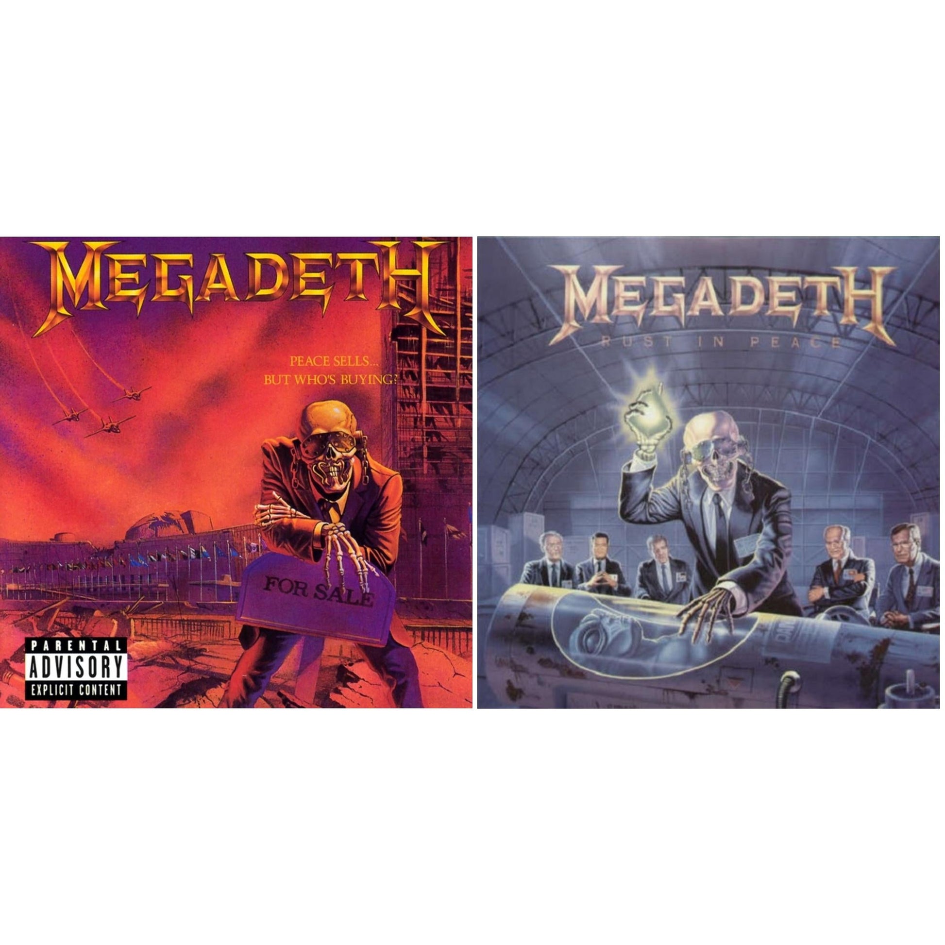 This is a 2 LP Vinyl SKU bundle.
1.This LP Vinyl is brand new.Format: LP VinylMusic Style: Heavy MetalThis item's title is: Peace Sells But Who's BuyingArtist: MegadethLabel: CAPITOLBarcode: 077771252617Release Date: 10/28/2008
2.This LP Vinyl is brand new.
