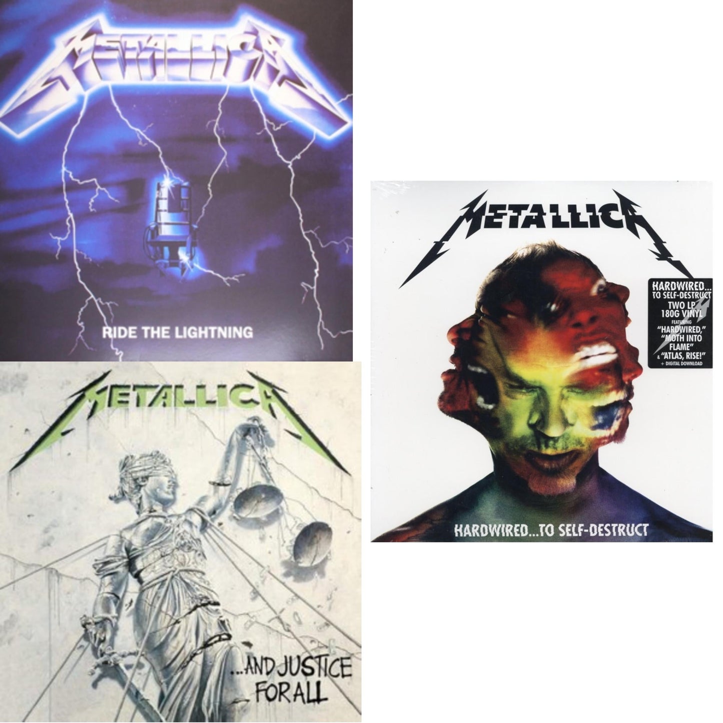 Ride The Lightning (180G) & Hardwired To Self-Destruct (2LP/180G/Dl Card) & And Justice For All (Remastered)