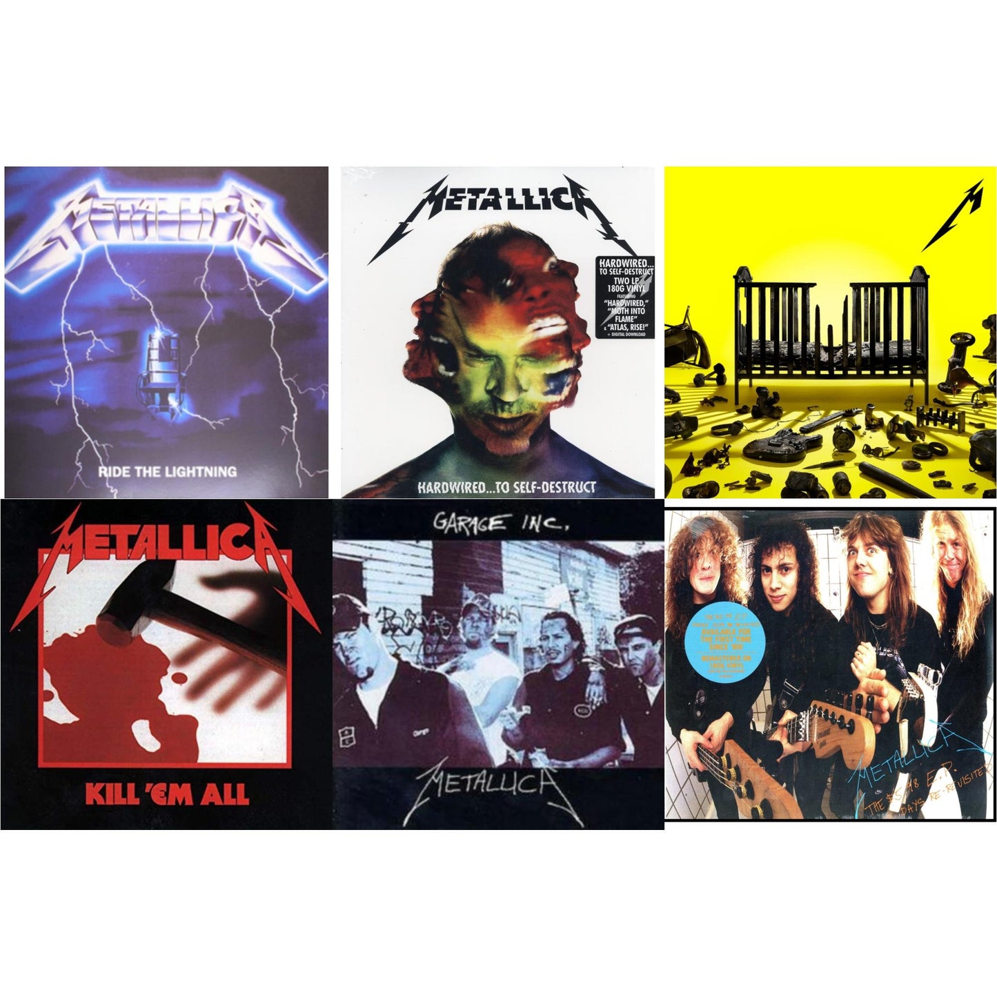72 Seasons (2LP) & Garage Inc. & Kill Em All (180G) & Ride The Lightning (180G) & Hardwired To Self-Destruct (2LP/180G/Dl Card) & $5.98 Ep: Garage Days Re-Revisited (Remastered)