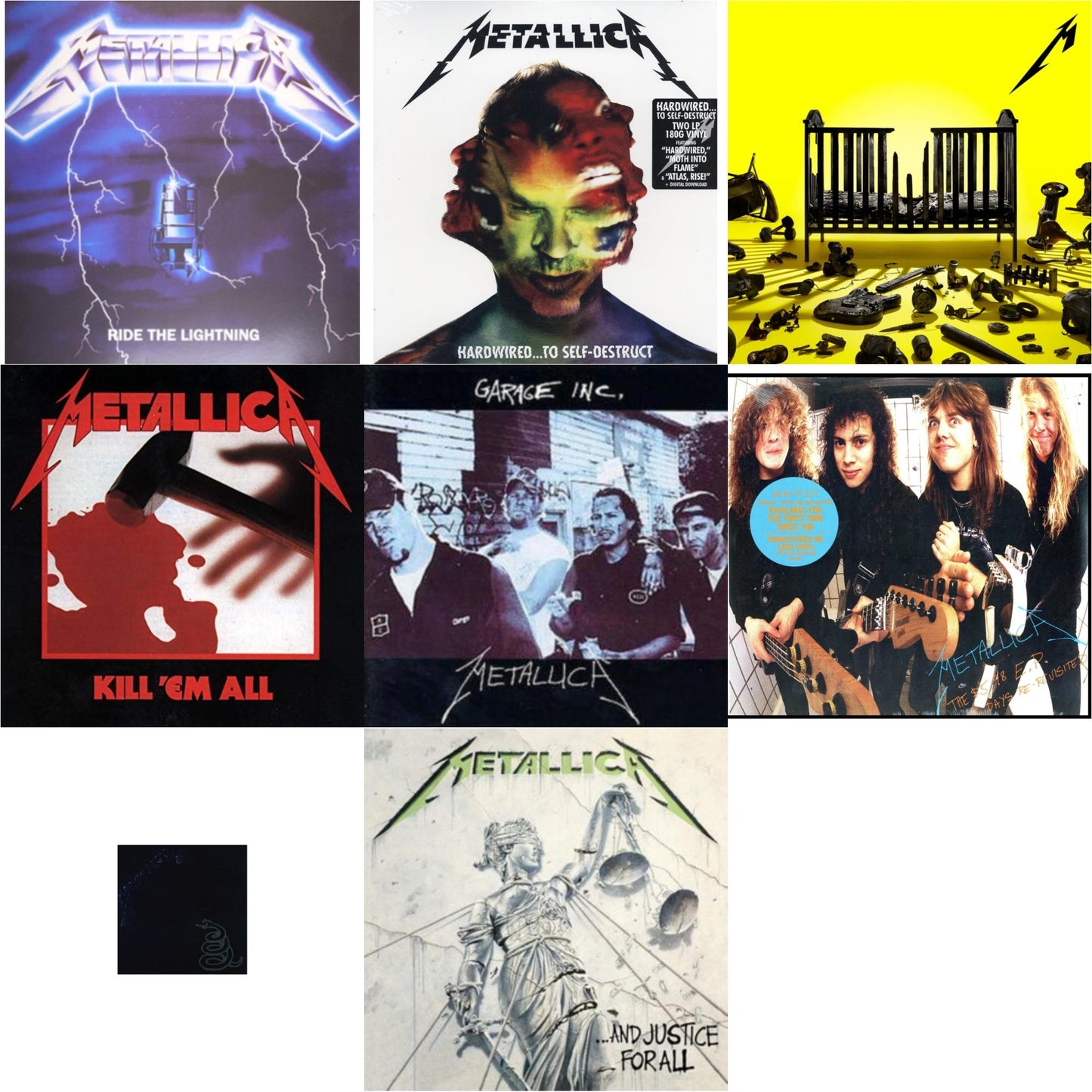 72 Seasons (2LP) & Metallica (Remastered/2LP) & Garage Inc. & Kill Em All (180G) & Ride The Lightning (180G) & Hardwired To Self-Destruct (2LP/180G/Dl Card) & $5.98 Ep: Garage Days Re-Revisited (Remastered) & And Justice For All (Remastered)