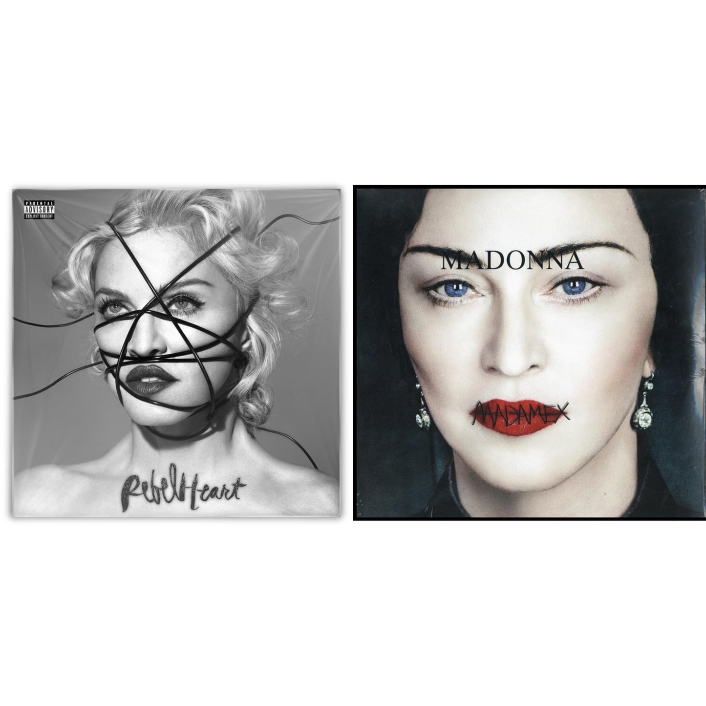 This is a 2 LP Vinyl SKU bundle.
1.This LP Vinyl is brand new.Format: LP VinylMusic Style: EuropopThis item's title is: Rebel HeartArtist: MadonnaLabel: Interscope RecordsBarcode: 602547211699Release Date: 3/10/2015
2.This LP Vinyl is brand new.