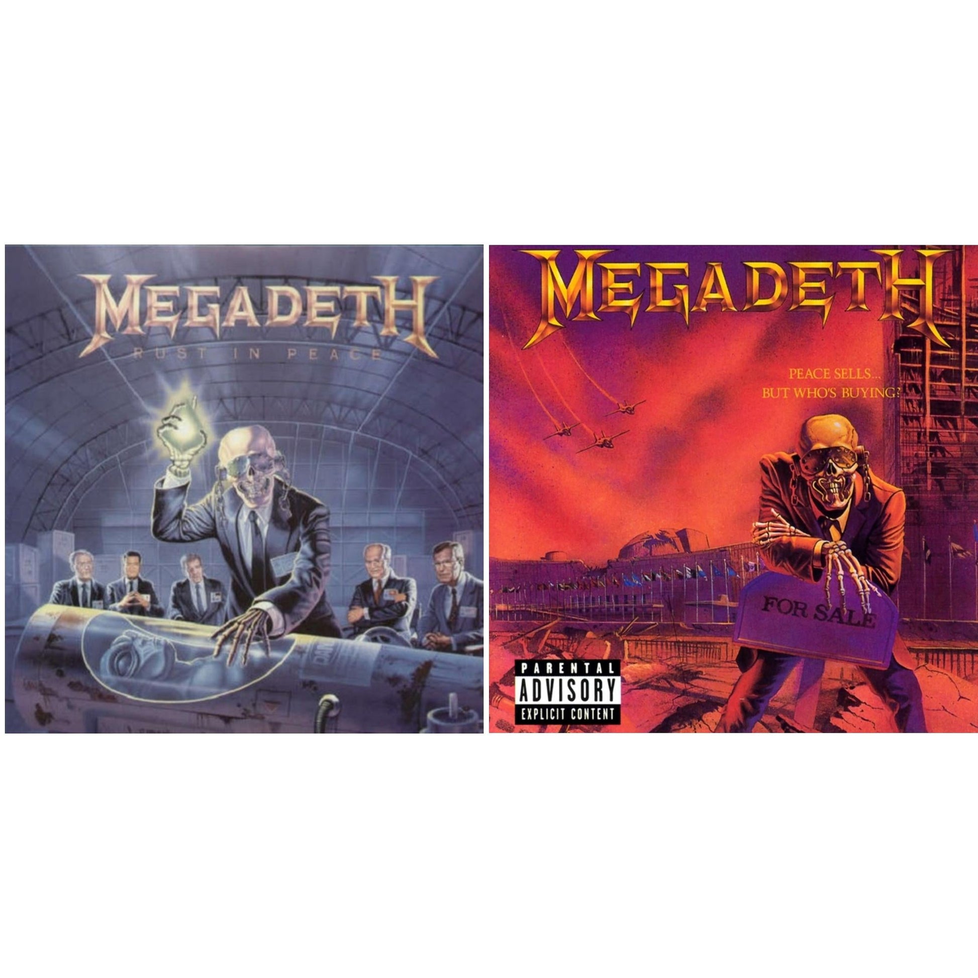 This is a 2 LP Vinyl SKU bundle.
1.This LP Vinyl is brand new.Format: LP VinylMusic Style: Heavy MetalThis item's title is: Rust In PeaceArtist: MegadethLabel: Capitol RecordsBarcode: 077779193516Release Date: 10/28/2008
2.This LP Vinyl is brand new.