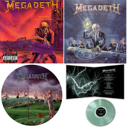 Peace Sells But Who's Buying & Rust In Peace & Youthanasia (Picture Disc) & Unplugged In Boston (Coke Bottle Green LP Vinyl)