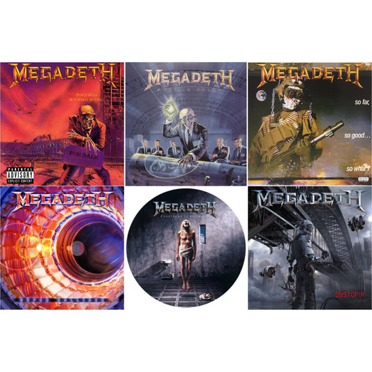 Peace Sells But Who's Buying & Rust In Peace & So Far So Good So What & Super Collider (LP) & Countdown To Extinction (Picture Disc) & Dystopia