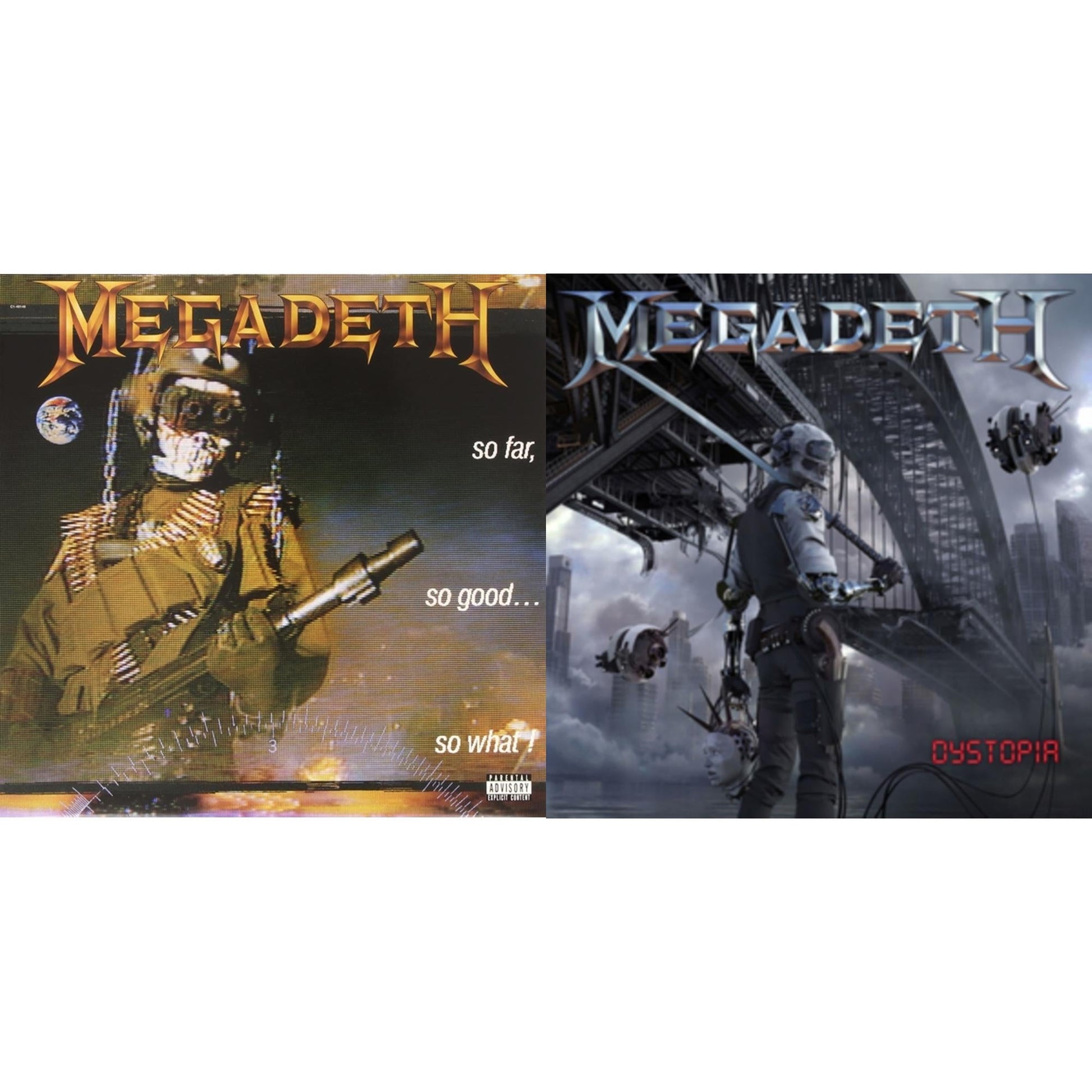 This is a 2 LP Vinyl SKU bundle.
1.This LP Vinyl is brand new.Format: LP VinylMusic Style: ThrashThis item's title is: So Far So Good So WhatArtist: MegadethLabel: Capitol RecordsBarcode: 5099969817014Release Date: 6/16/2009
2.This LP Vinyl is brand new.