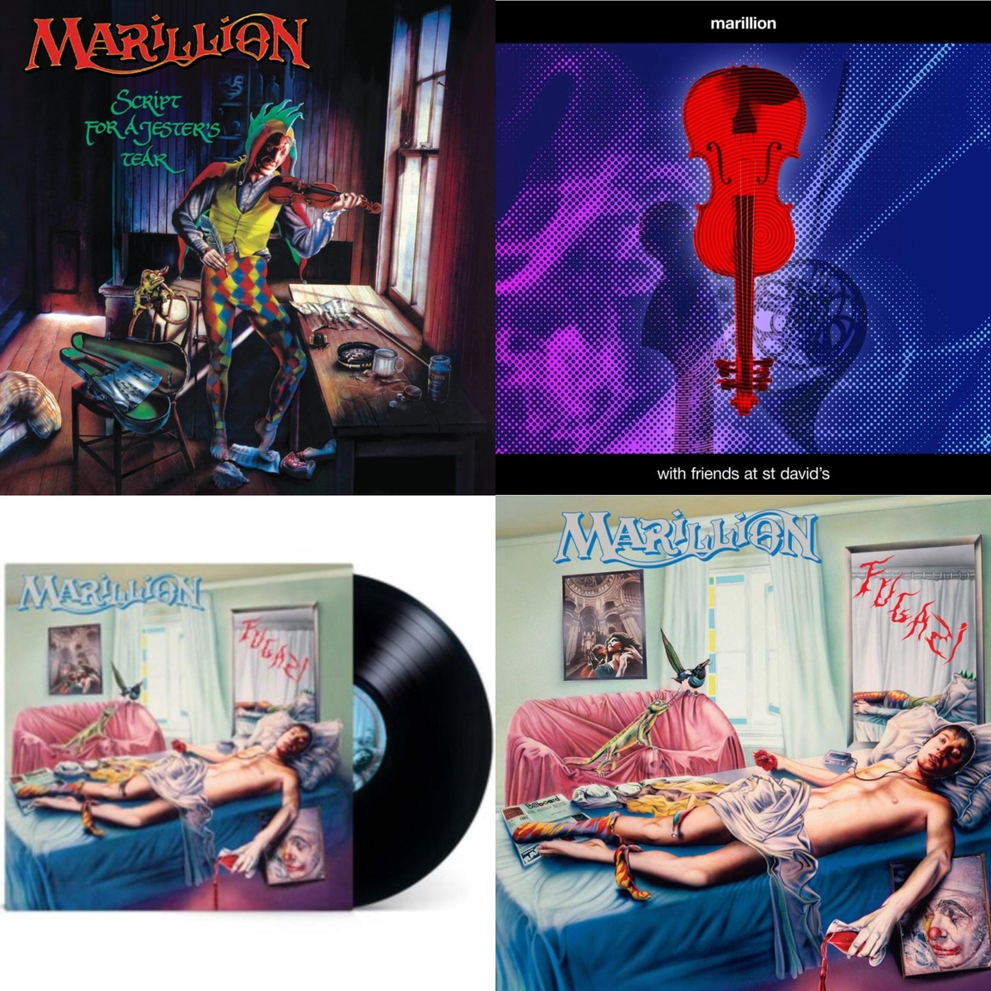 This is a 4 LP Vinyl SKU bundle.
1.This LP Vinyl is brand new.Format: LP VinylMusic Style: Prog RockThis item's title is: Script For A Jester's Tear (2020 Stereo Remix)Artist: MarillionLabel: RHINO/PARLOPHONEBarcode: 190295301989Release Date: 7/30/2021
2.This LP Vinyl is brand new.