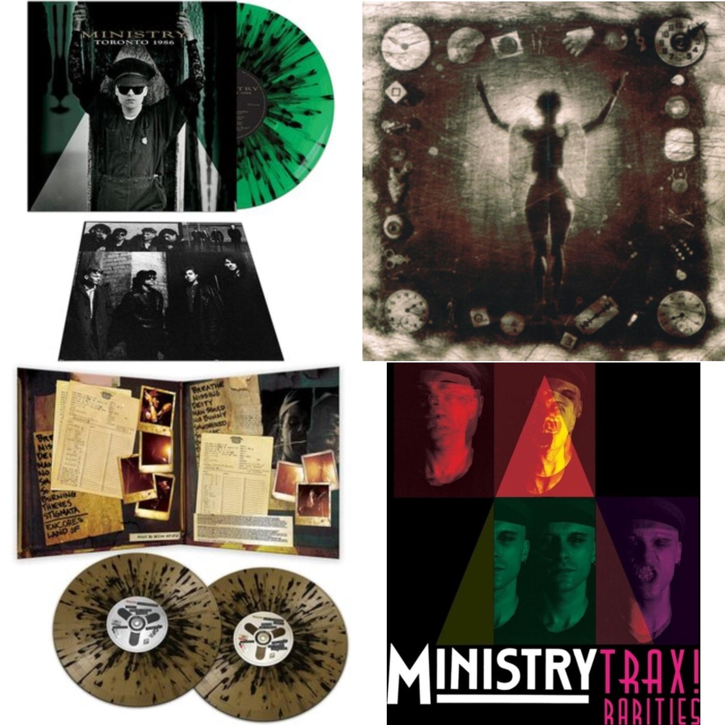 This is a 4 LP Vinyl SKU bundle.
1.This LP Vinyl is brand new.Format: LP VinylMusic Style: IndustrialThis item's title is: Toronto 1986 (Green & Black Splatter LP Vinyl)Artist: MinistryLabel: CLEOPATRABarcode: 889466273414Release Date: 3/18/2022
2.This LP Vinyl is brand new.