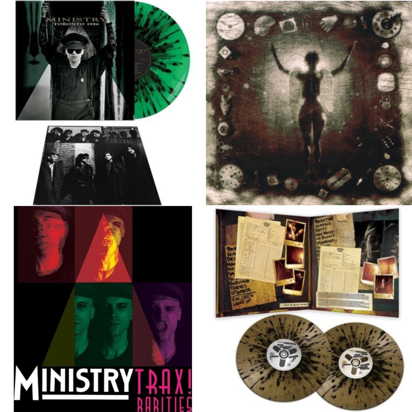 This is a 4 LP Vinyl SKU bundle.
1.This LP Vinyl is brand new.Format: LP VinylMusic Style: IndustrialThis item's title is: Toronto 1986 (Green & Black Splatter LP Vinyl)Artist: MinistryLabel: CLEOPATRABarcode: 889466273414Release Date: 3/18/2022
2.This LP Vinyl is brand new.