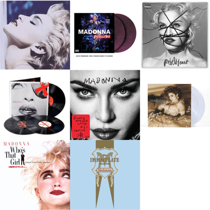 True Blue (180G) & Rebel Heart Tour (X) (Purple Galaxy Swirl Vinyl/2LP) & Rebel Heart & Madame X (Live) (3LP) & Finally Enough Love (2LP) & Like A Virgin & Immaculate Collection (2LP) & Who's That Girl Ost (Back 2 The 80S) (I)