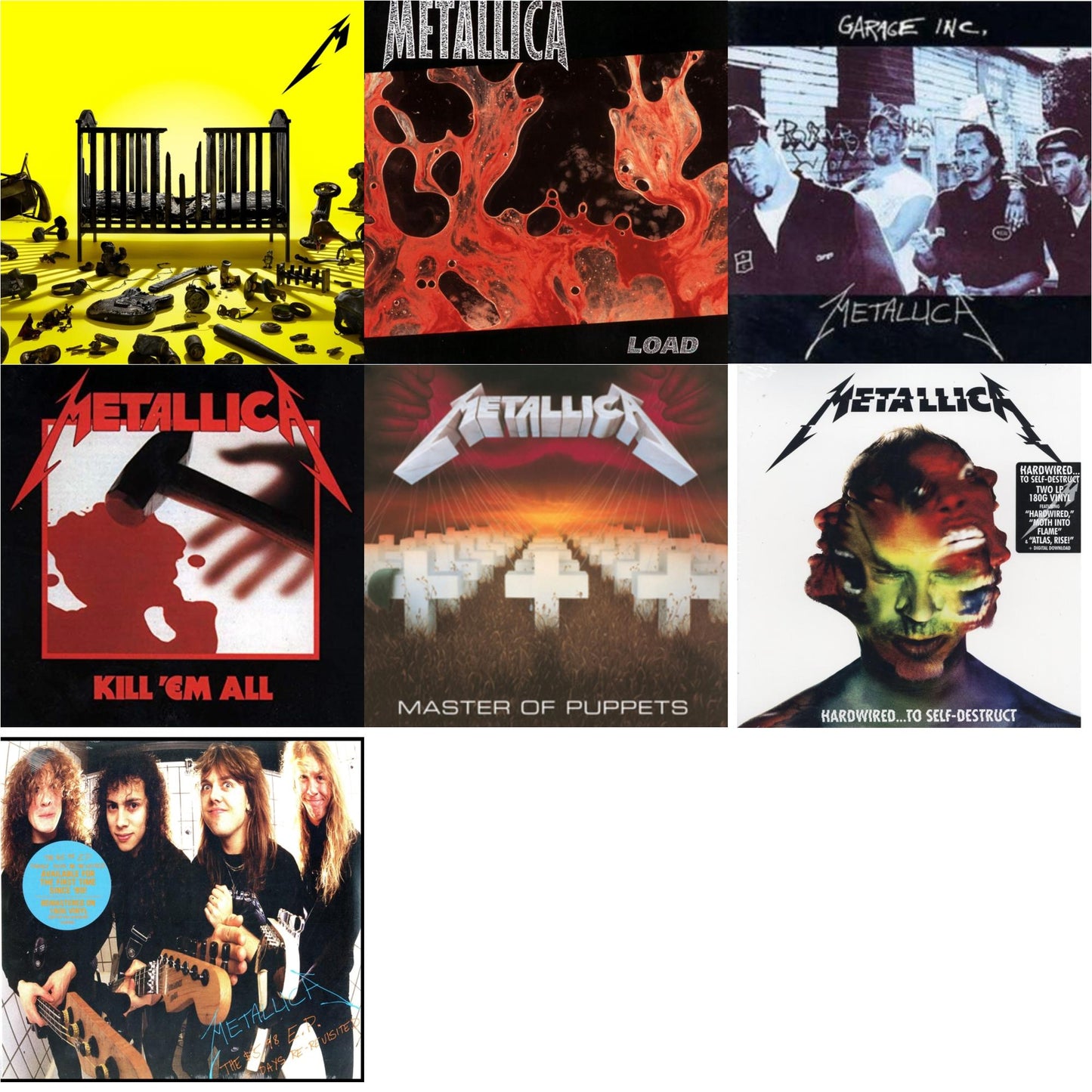 72 Seasons (2LP) & Load (Remastered/2LP/180G) & Garage Inc. & Kill Em All (180G) & Master Of Puppets (Remastered) & Hardwired To Self-Destruct (2LP/180G/Dl Card) & $5.98 Ep: Garage Days Re-Revisited (Remastered)