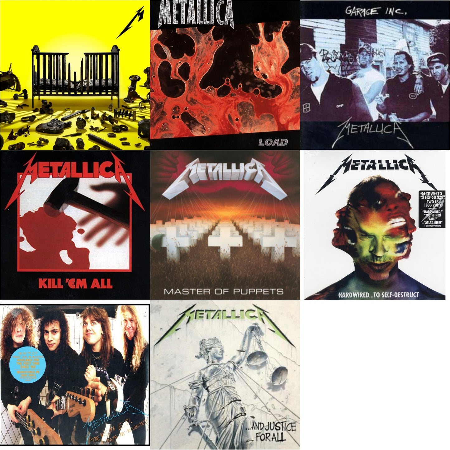 72 Seasons (2LP) & Load (Remastered/2LP/180G) & Garage Inc. & Kill Em All (180G) & Master Of Puppets (Remastered) & Hardwired To Self-Destruct (2LP/180G/Dl Card) & $5.98 Ep: Garage Days Re-Revisited (Remastered) & And Justice For All (Remastered)