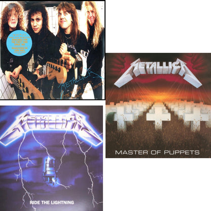 This is a 3 LP Vinyl SKU bundle.
1.This LP Vinyl is brand new.Format: LP VinylThis item's title is: $5.98 Ep: Garage Days Re-Revisited (Remastered)Artist: MetallicaLabel: RHINO/BLACKENED RECORDINGSBarcode: 858978005707Release Date: 4/13/2018
2.This LP Vinyl is brand new.