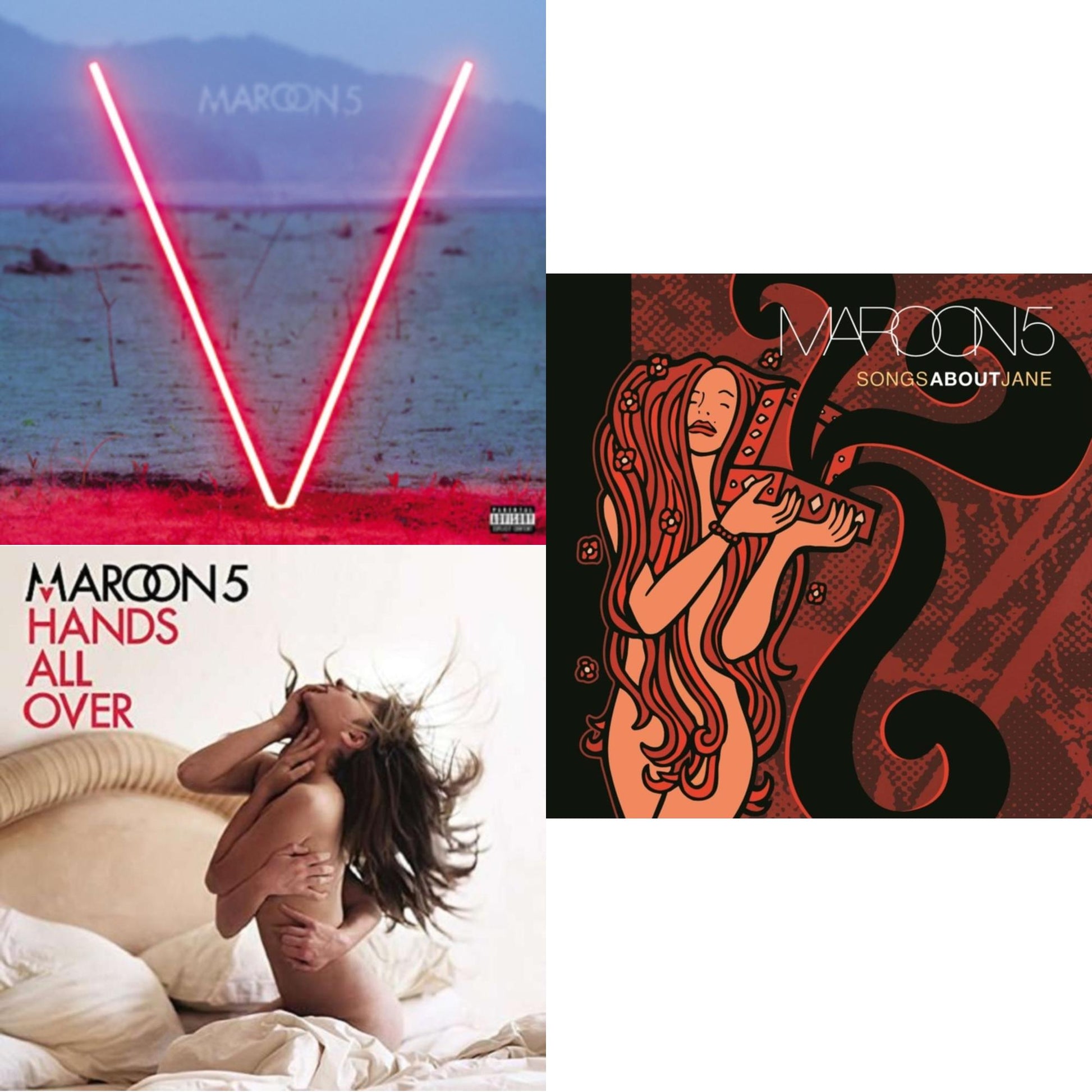 This is a 3 LP Vinyl SKU bundle.
1.This LP Vinyl is brand new.Format: LP VinylThis item's title is: V (X)Artist: Maroon 5Label: Interscope RecordsBarcode: 602547391070Release Date: 7/20/2015
2.This LP Vinyl is brand new.