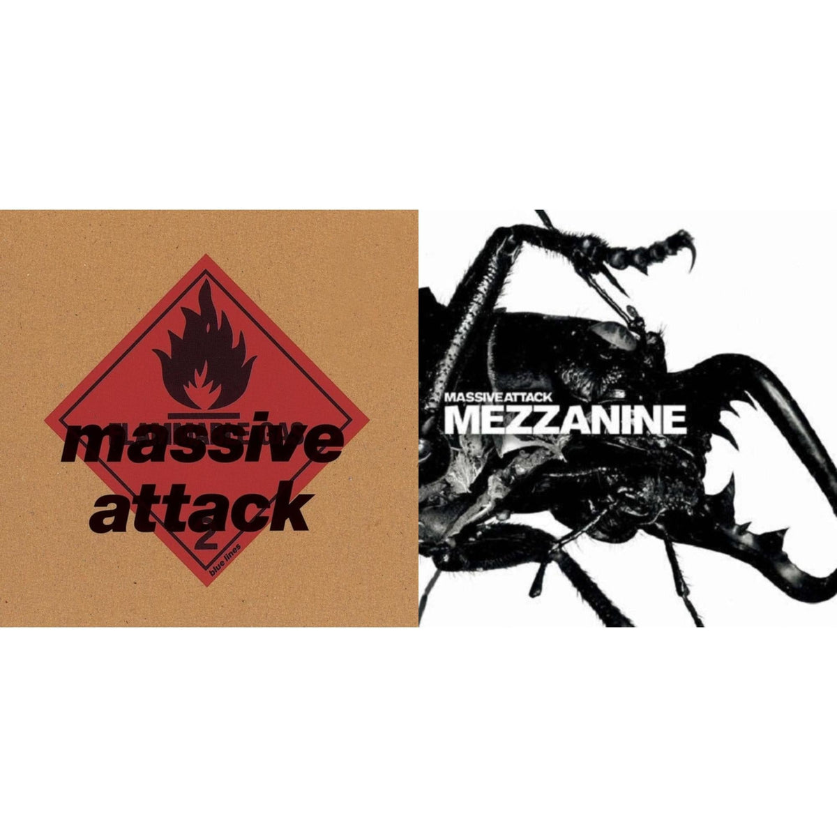 Massive Attack - Mezzanine & Blue Lines - LP Vinyl Bundle