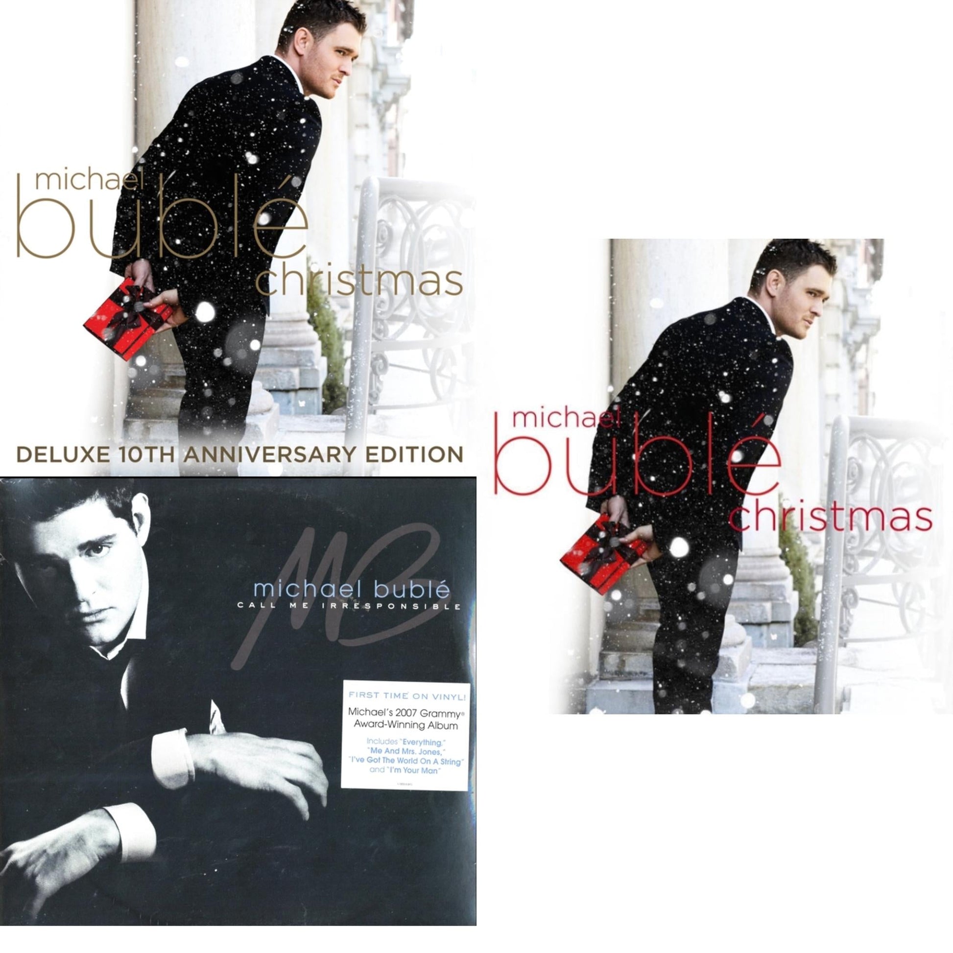 This is a 3 LP Vinyl SKU bundle.
1.This LP Vinyl is brand new.Format: LP VinylMusic Style: BalladThis item's title is: Christmas (10Th Anniversary Super Deluxe Box)Artist: Michael BubleLabel: REPRISEBarcode: 093624880943Release Date: 11/26/2021
2.This LP Vinyl is brand new.
