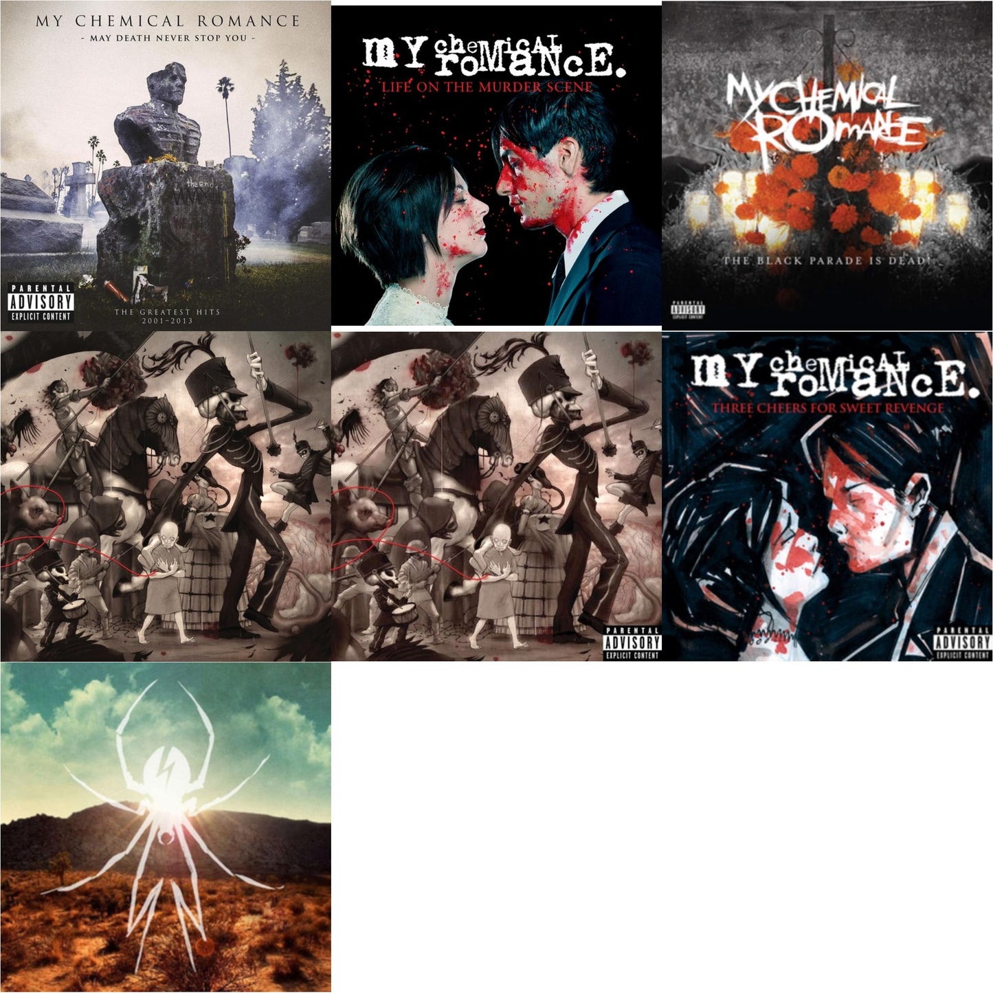May Death Never Stop You (X) (2LP) & Life On The Murder Scene & Black Parade Is Dead! & Black Parade (X) (Picture Disc) & Black Parade (X) (2LP) & Three Cheers For Sweet Revenge & Danger Days: True Lives Of The Fabulous Killjoys