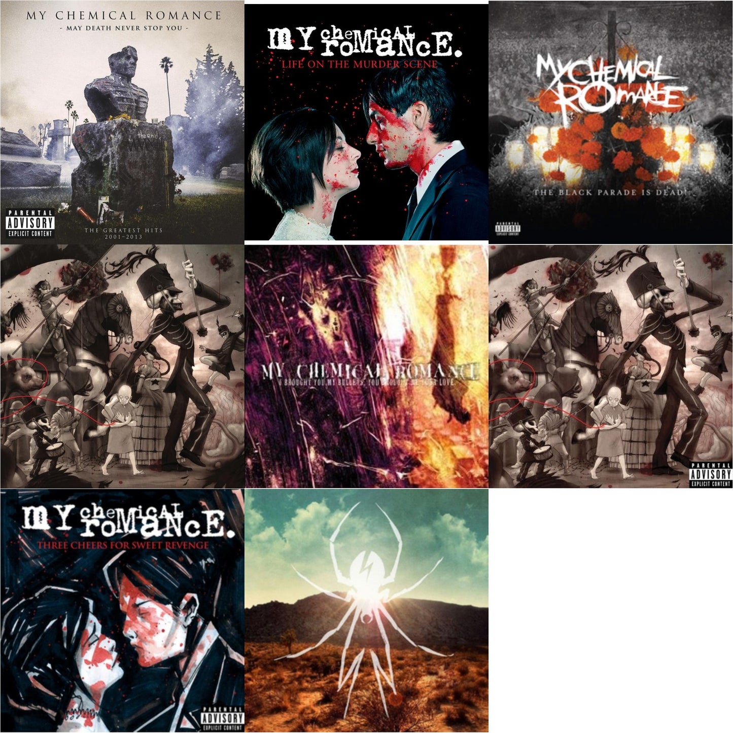 My Chemical Romance - May Death Never Stop You (X) (2LP) & Life On The Murder Scene & Black Parade Is Dead! & Black Parade (X) (Picture Disc) & I Brought You My Bullets You Brought Me Your Love & Black Parade (X) (2LP) & Three Cheers For Sweet