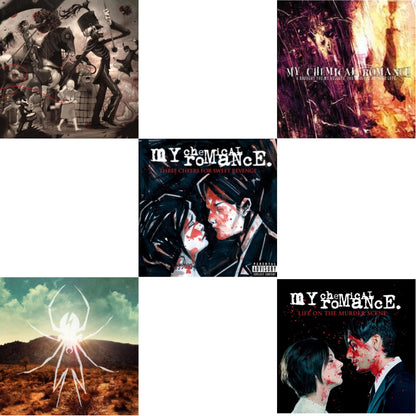 This is a 5 LP Vinyl SKU bundle.
1.This LP Vinyl is brand new.Format: LP VinylMusic Style: Pop PunkThis item's title is: Life On The Murder SceneArtist: My Chemical RomanceLabel: REPRISEBarcode: 093624894780Release Date: 2/12/2021
2.This LP Vinyl is brand new.