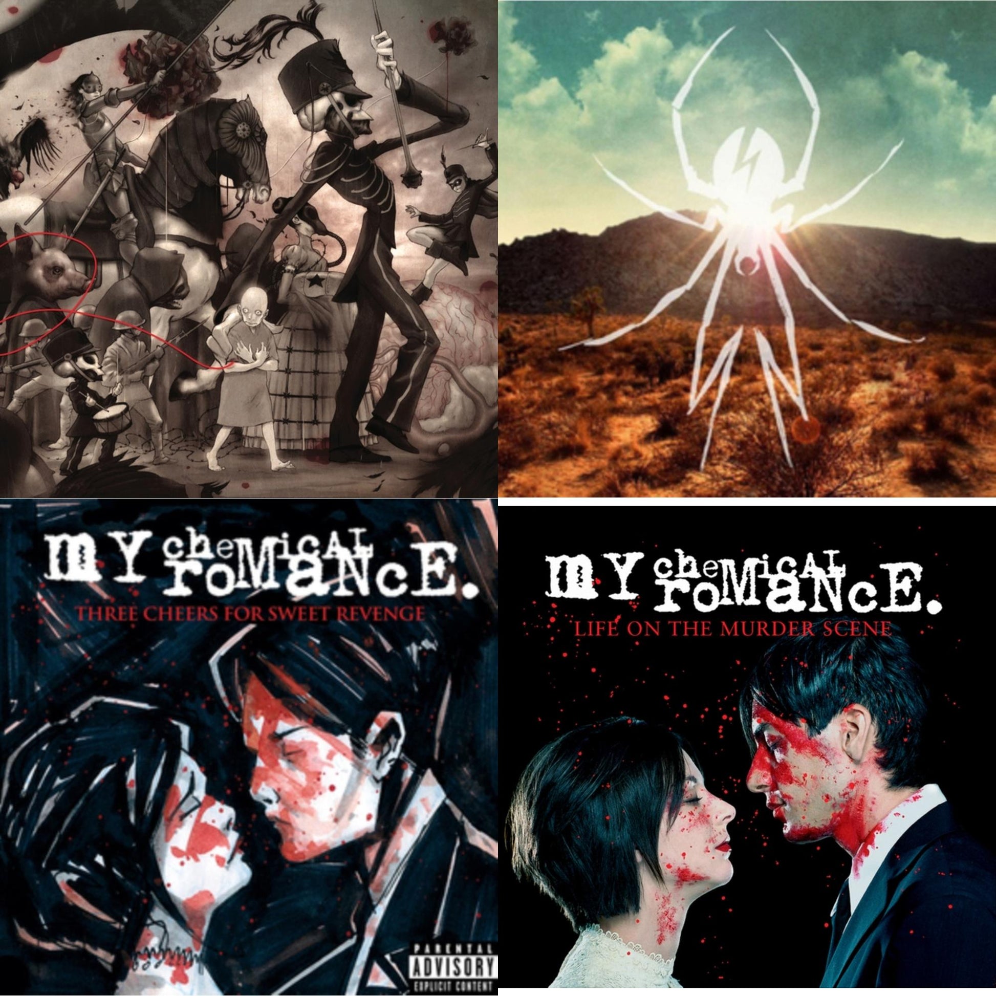 This is a 4 LP Vinyl SKU bundle.
1.This LP Vinyl is brand new.Format: LP VinylMusic Style: Pop PunkThis item's title is: Life On The Murder SceneArtist: My Chemical RomanceLabel: REPRISEBarcode: 093624894780Release Date: 2/12/2021
2.This LP Vinyl is brand new.