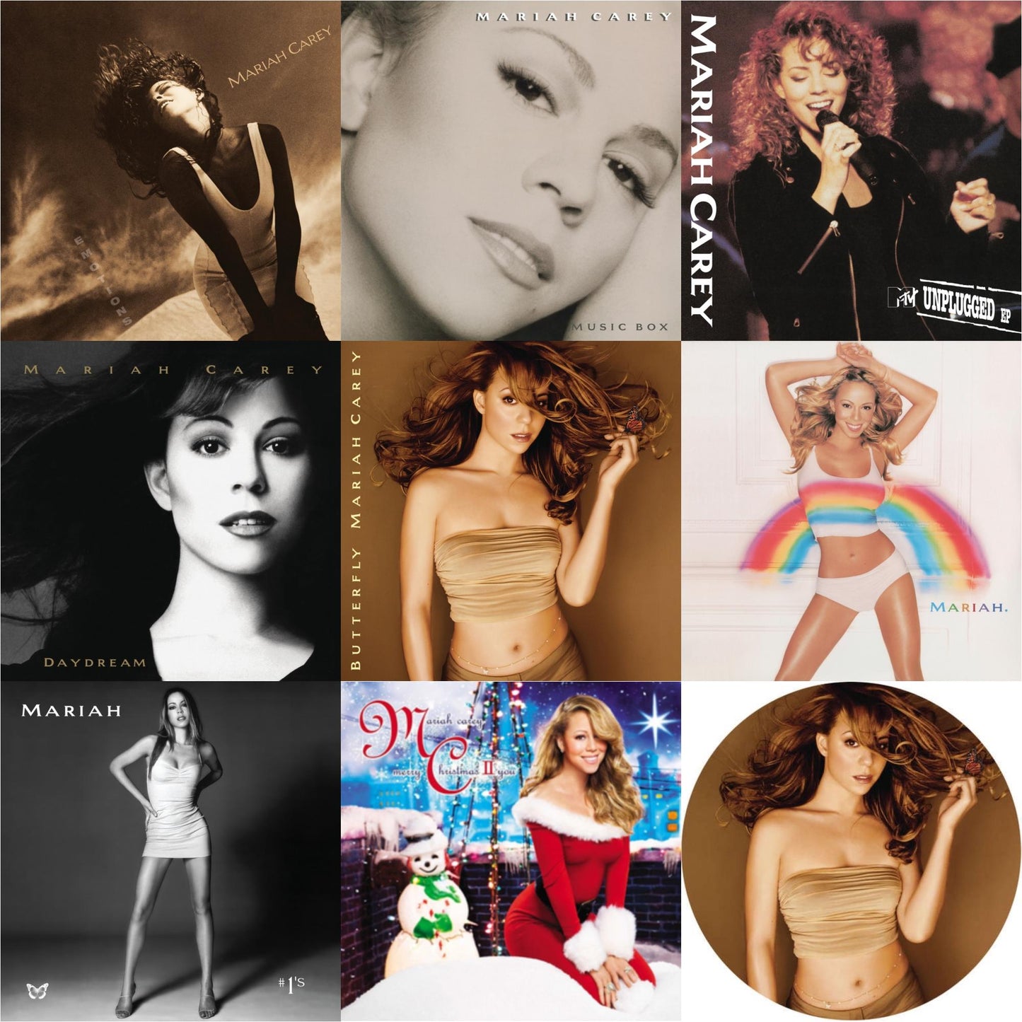 This is a 9 LP Vinyl SKU bundle.
1.This LP Vinyl is brand new.Format: LP VinylMusic Style: Contemporary R&BThis item's title is: EmotionsArtist: Mariah CareyLabel: LEGACYBarcode: 194397763713Release Date: 11/6/2020
2.This LP Vinyl is brand new.