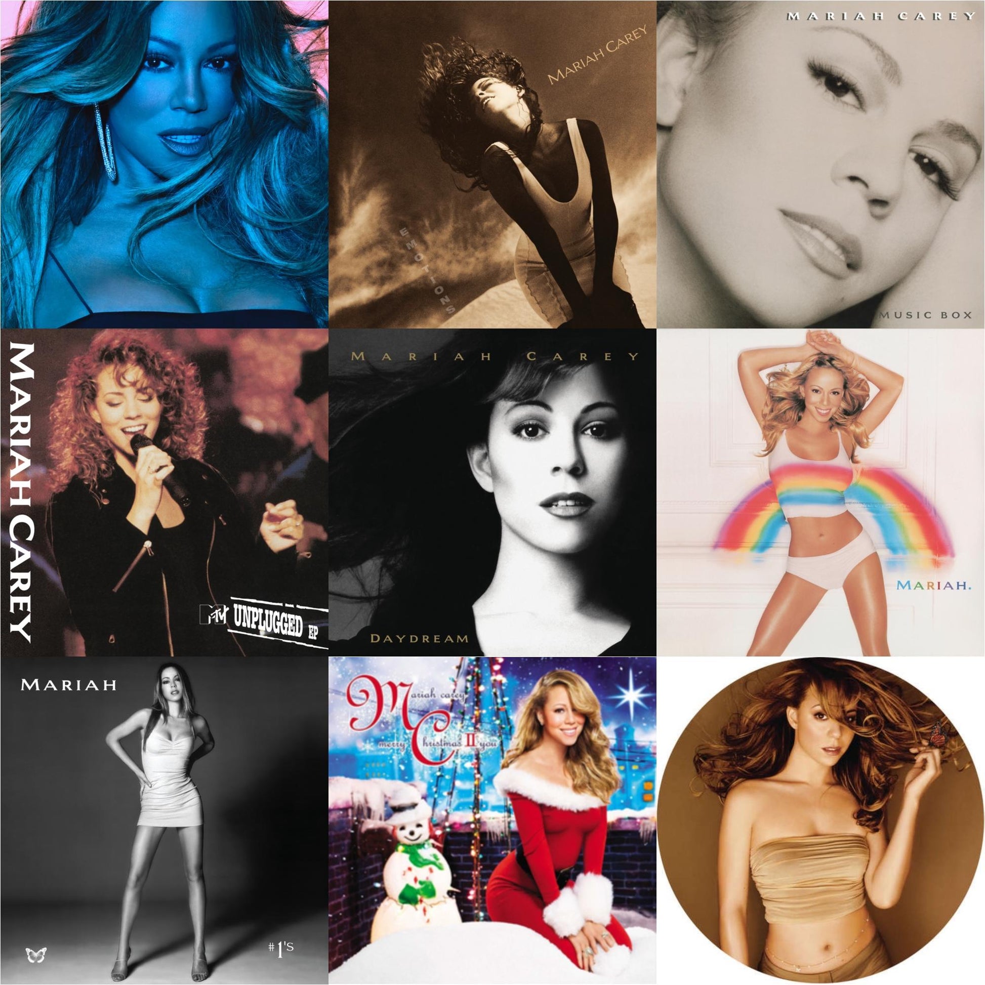 This is a 9 LP Vinyl SKU bundle.
1.This LP Vinyl is brand new.Format: LP VinylMusic Style: Contemporary R&BThis item's title is: Caution (Pa) (150G/Gatefold Jacket)Artist: Mariah CareyLabel: EPICBarcode: 190758991313Release Date: 12/21/2018
2.This LP Vinyl is brand new.