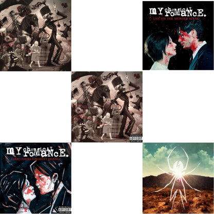 This is a 5 LP Vinyl SKU bundle.
1.This LP Vinyl is brand new.Format: LP VinylMusic Style: Pop PunkThis item's title is: Life On The Murder SceneArtist: My Chemical RomanceLabel: REPRISEBarcode: 093624894780Release Date: 2/12/2021
2.This LP Vinyl is brand new.