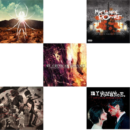 This is a 5 LP Vinyl SKU bundle.
1.This LP Vinyl is brand new.Format: LP VinylMusic Style: Pop PunkThis item's title is: Life On The Murder SceneArtist: My Chemical RomanceLabel: REPRISEBarcode: 093624894780Release Date: 2/12/2021
2.This LP Vinyl is brand new.
