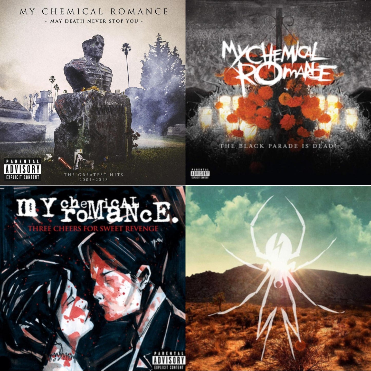 May Death Never Stop You (X) (2LP) & Black Parade Is Dead! & Three Cheers For Sweet Revenge & Danger Days: True Lives Of The Fabulous Killjoys