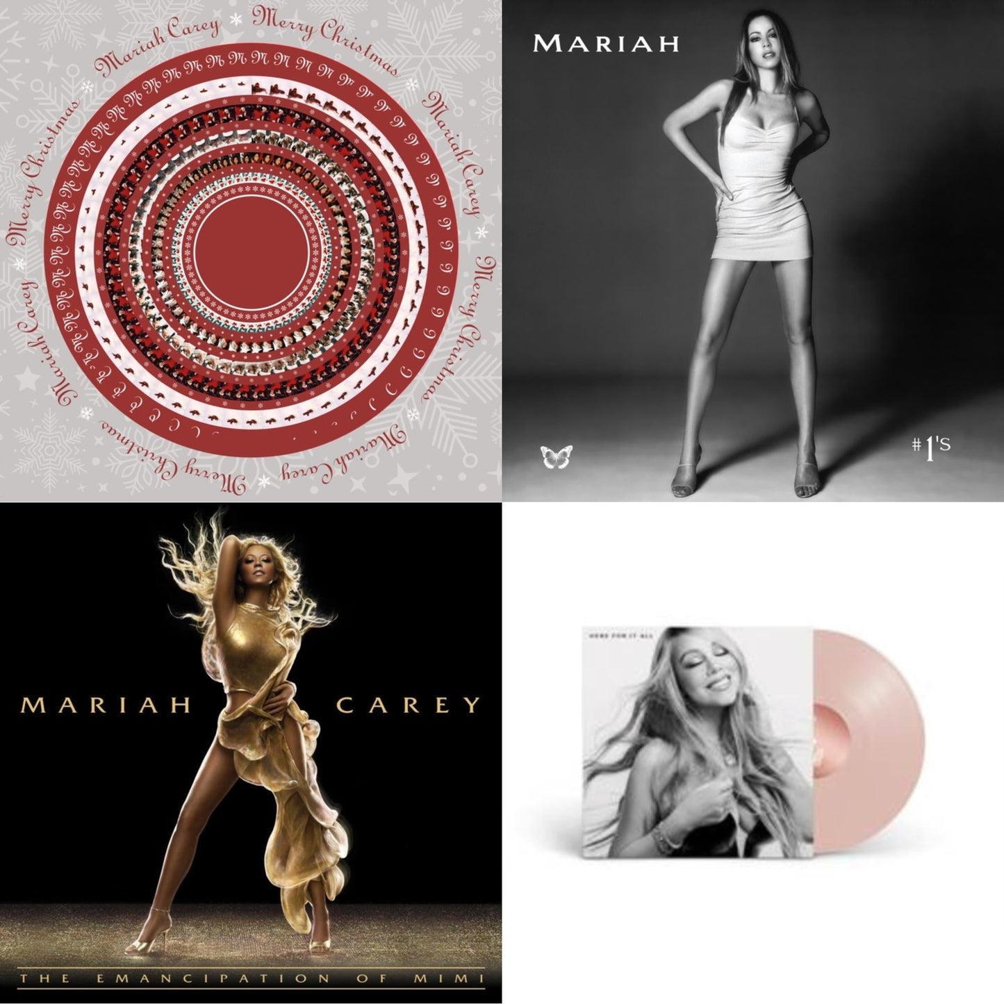 Merry Christmas (Zoetrope LP Vinyl) & #1’S (Opaque White Vinyl/2LP) & Emancipation Of Mimi (2LP) & Here For It All