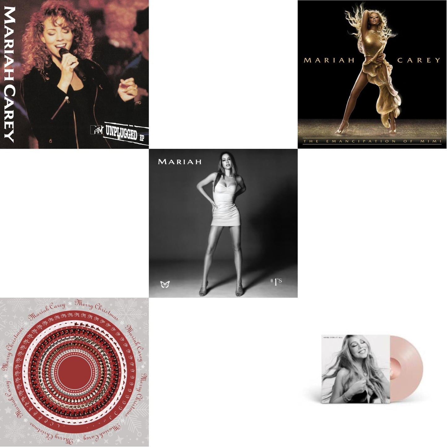 Mtv Unplugged & Merry Christmas (Zoetrope LP Vinyl) & #1’S (Opaque White Vinyl/2LP) & Emancipation Of Mimi (2LP) & Here For It All