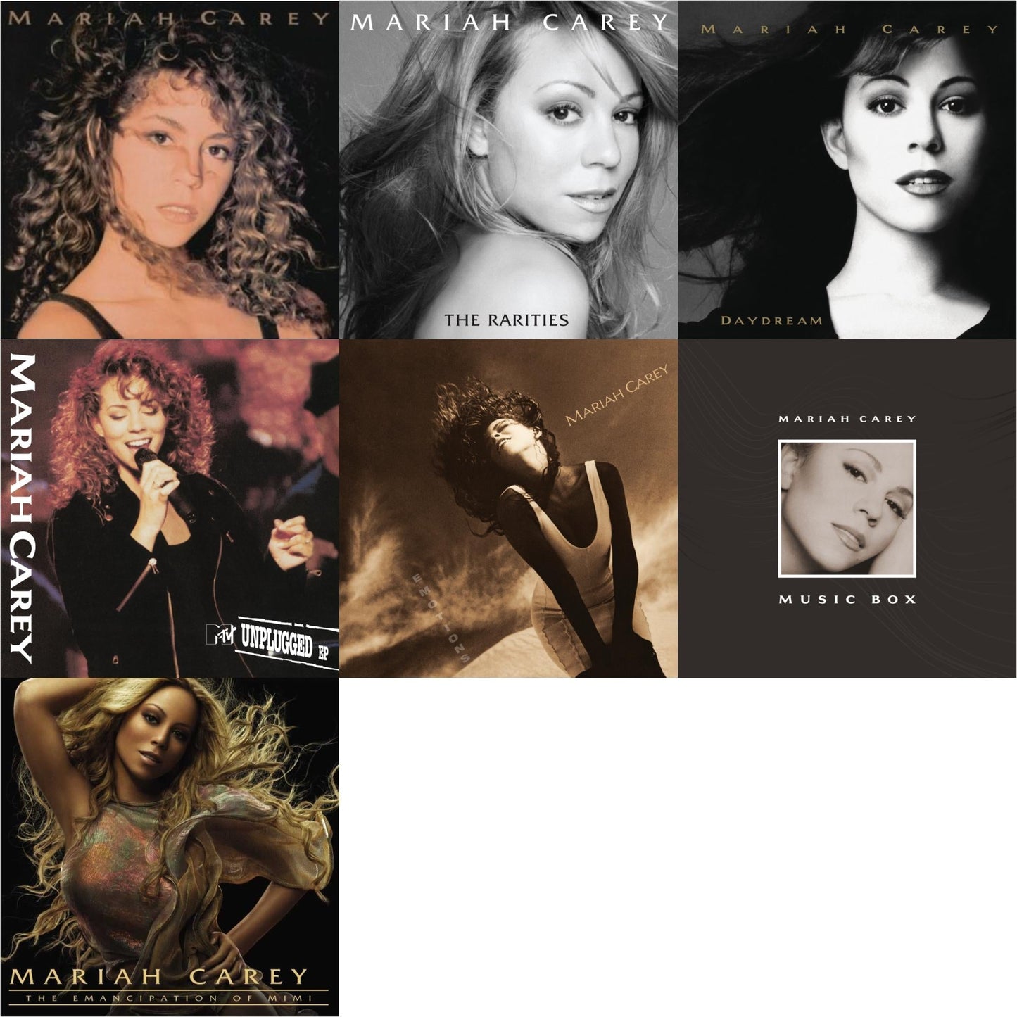Mariah Carey & Emotions & Mtv Unplugged & Daydream & Rarities (4LP) & Music Box: 30Th Anniversary Expanded Edition (4LP) & Emancipation Of Mimi (2LP)