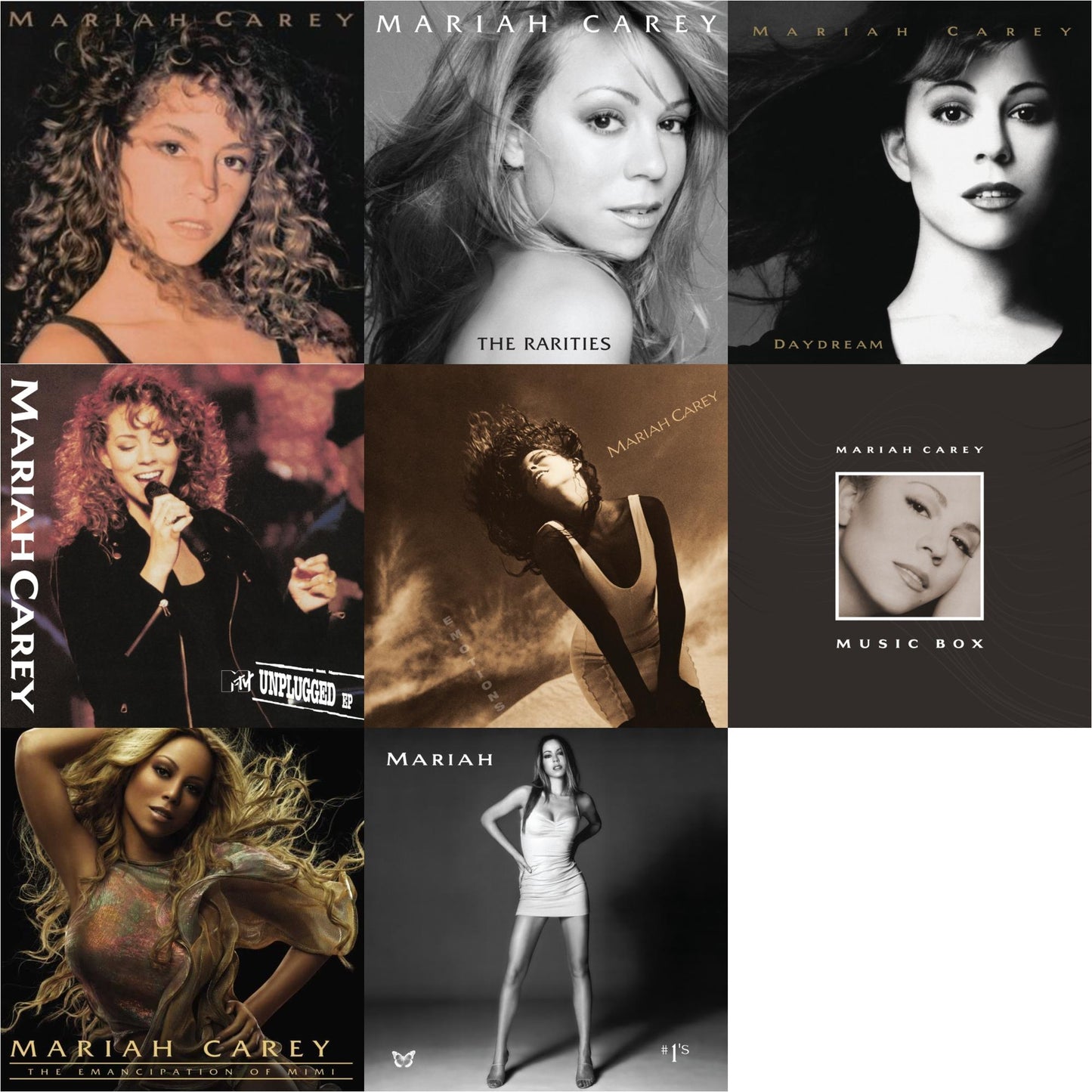 This is a 8 LP Vinyl SKU bundle.
1.This LP Vinyl is brand new.Format: LP VinylMusic Style: Contemporary R&BThis item's title is: Mariah CareyArtist: Mariah CareyLabel: LEGACYBarcode: 194397763614Release Date: 10/2/2020
2.This LP Vinyl is brand new.