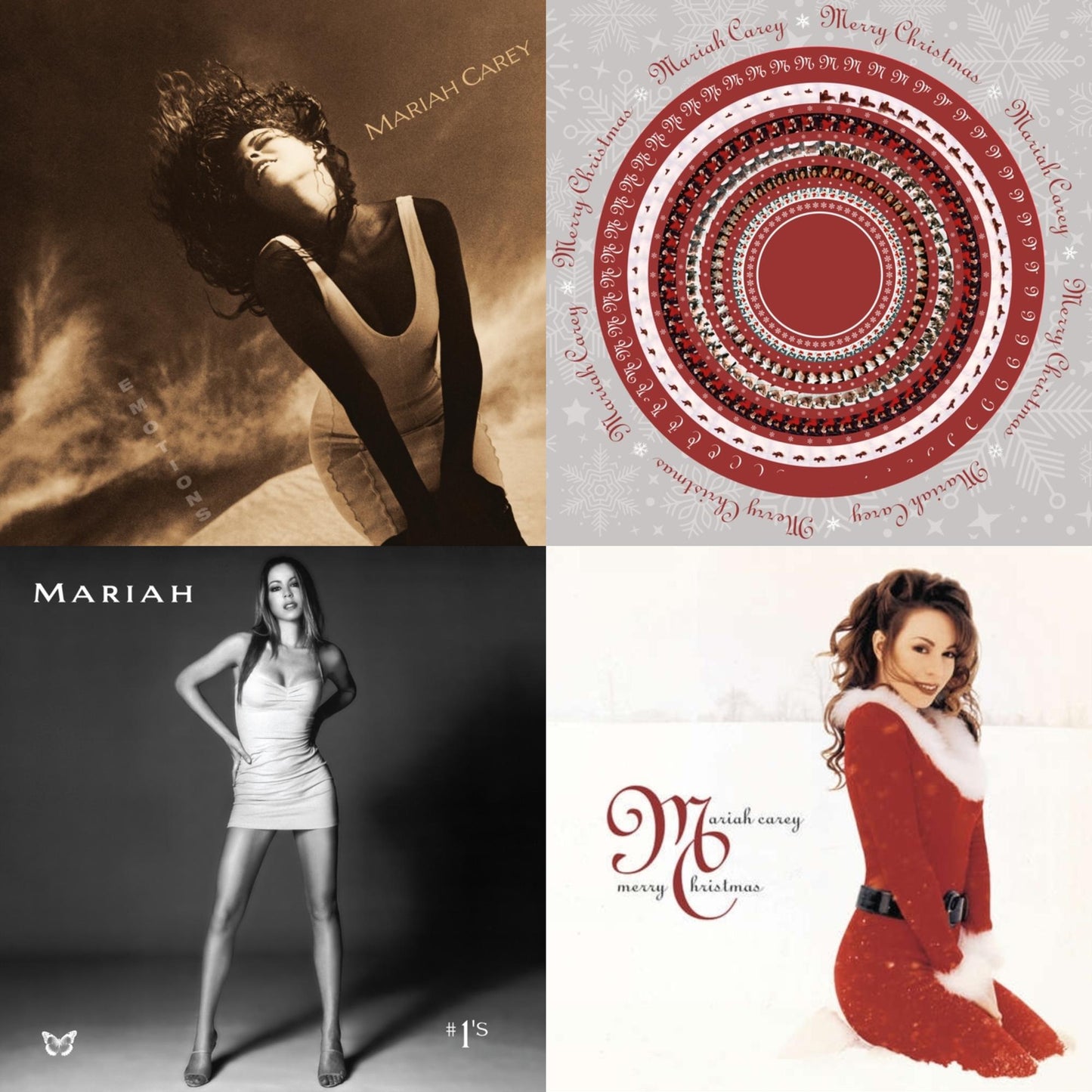 Emotions & Merry Christmas (Zoetrope LP Vinyl) & #1’S (Opaque White Vinyl/2LP) & Merry Christmas (Deluxe Anniversary/Red LP Vinyl)