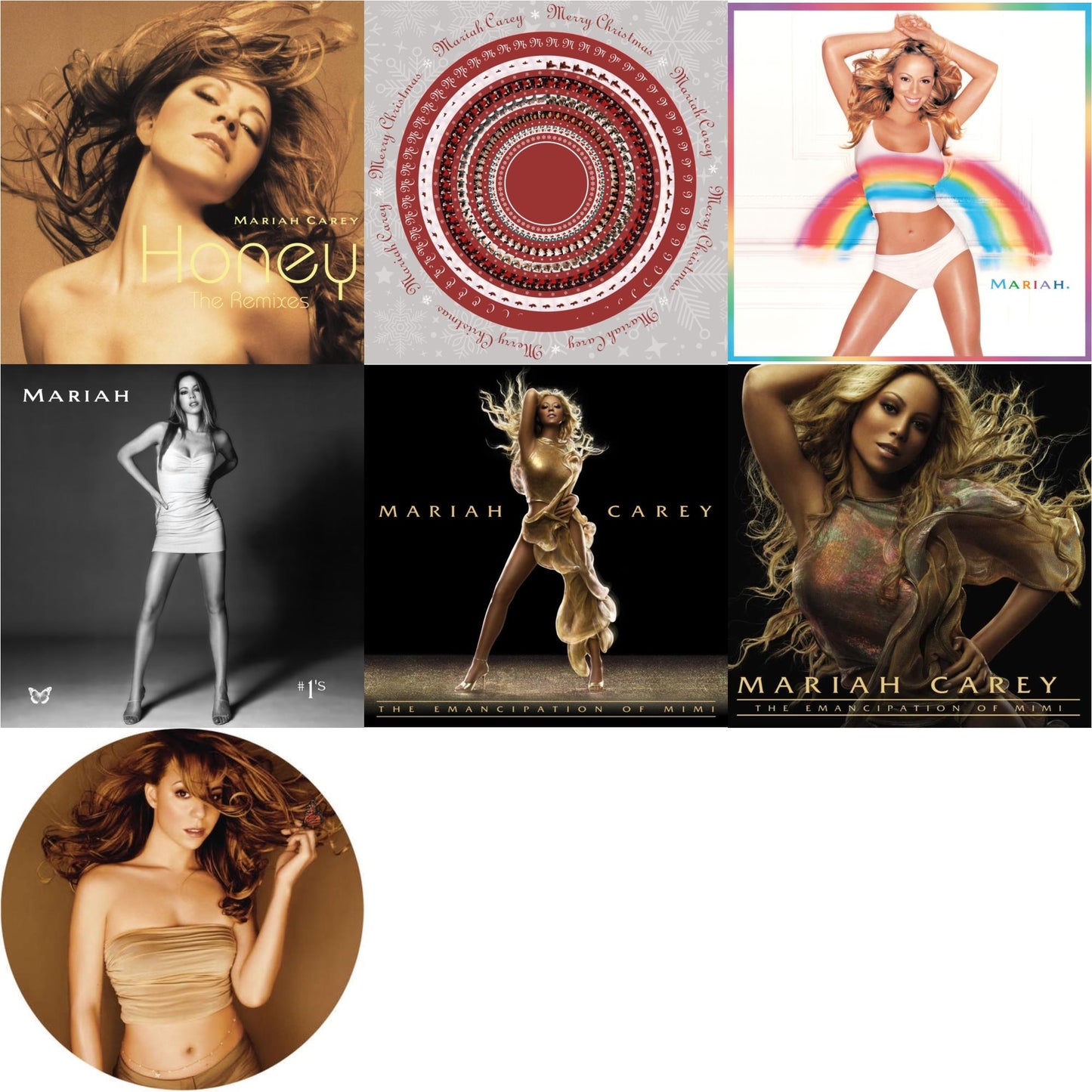 Honey Ep (2LP/Honey Vinyl) & Merry Christmas (Zoetrope LP Vinyl) & Rainbow (25Th Anniversary/Rainbow Colored Picture Disc/2LP) & #1’S (Opaque White Vinyl/2LP) & Emancipation Of Mimi (2LP) & Emancipation Of Mimi (2LP) & Butterfly (Picture Disc)